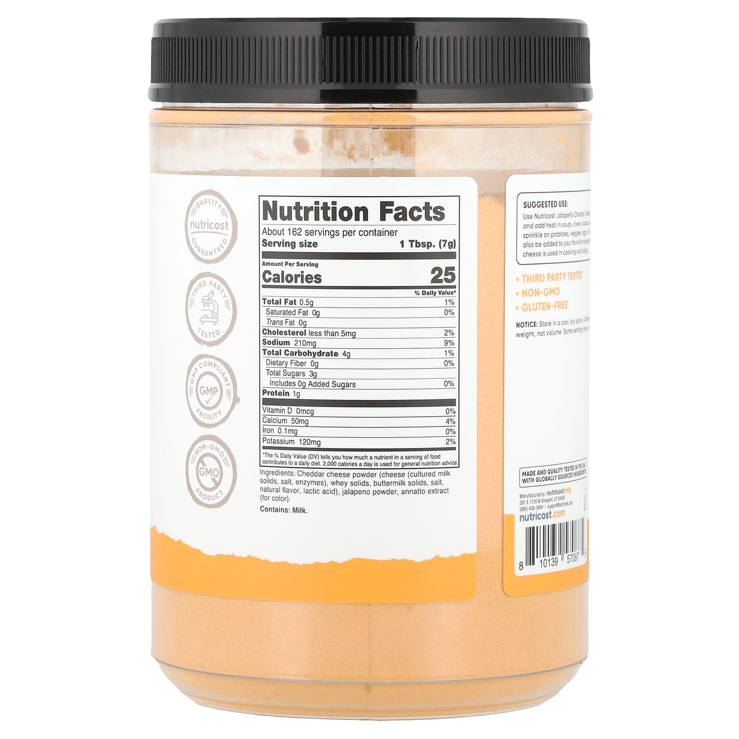 Nutricost, Pantry, Jalapeno Cheddar Cheese Powder, 40.5 oz (1,134 g) - Image 2
