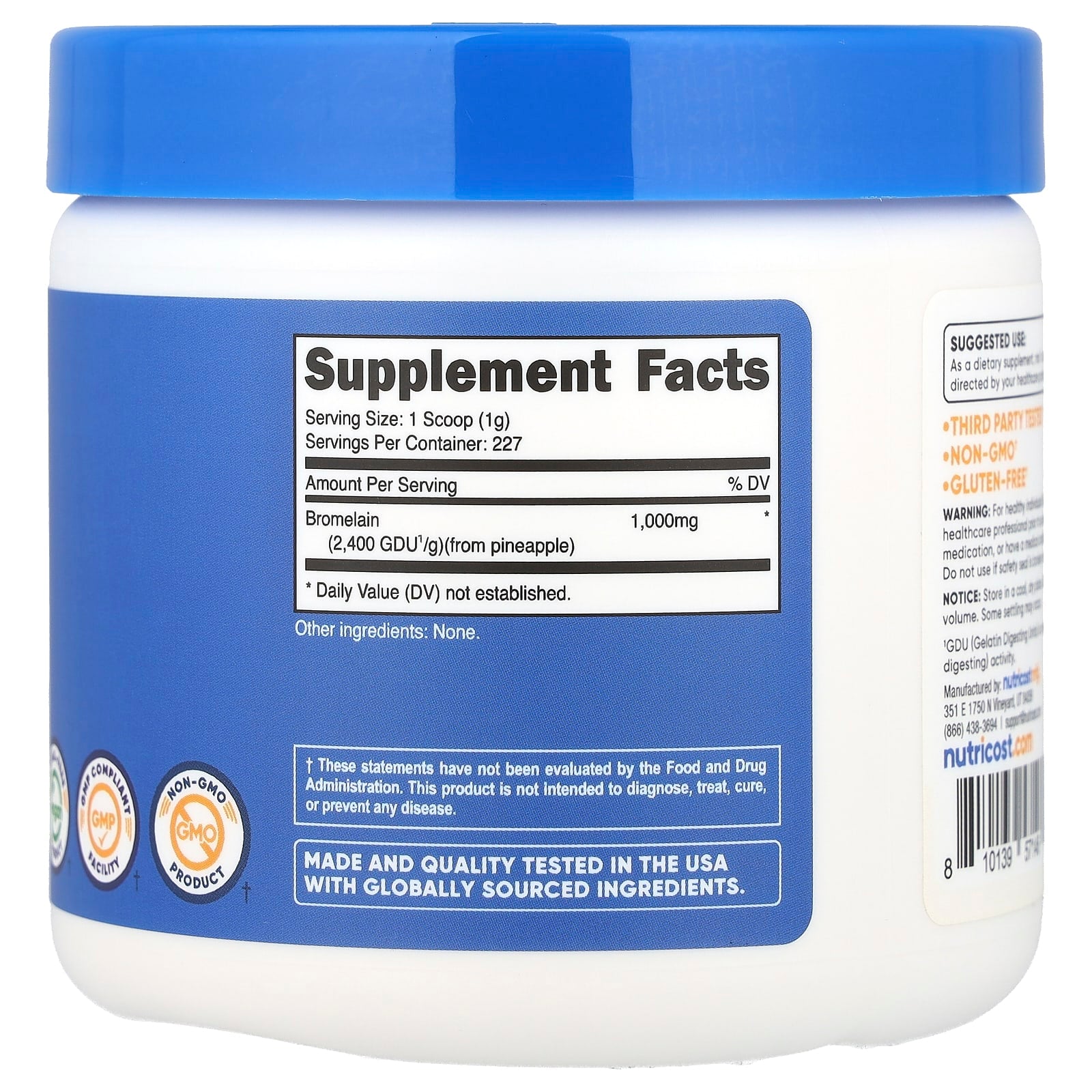 Nutricost, Bromelain, Unflavored, 8.1 oz (227 g) - Image 2