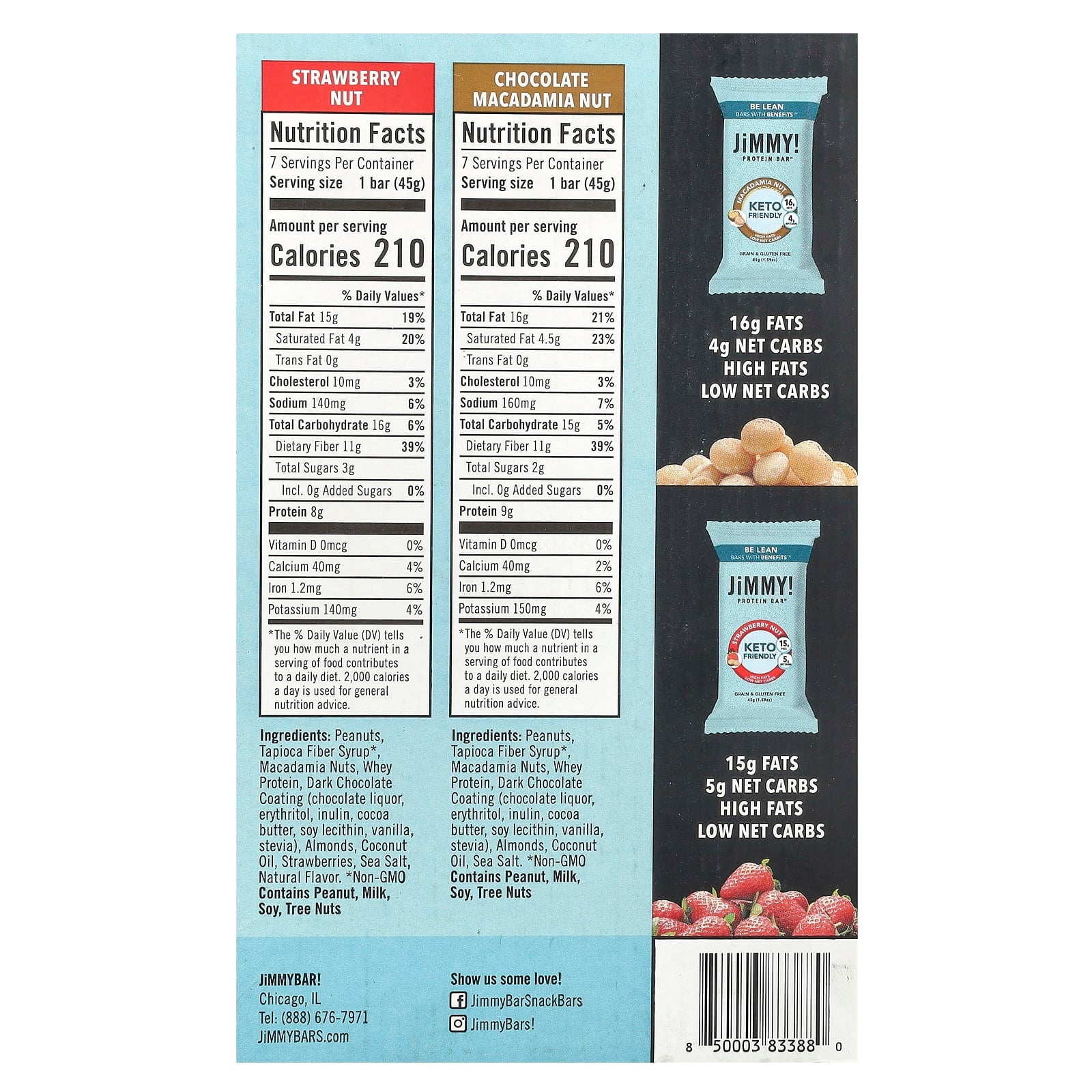JiMMY! Lean Protein Bars Variety Box - Keto Friendly, Low Carb, High Fat - Image 2