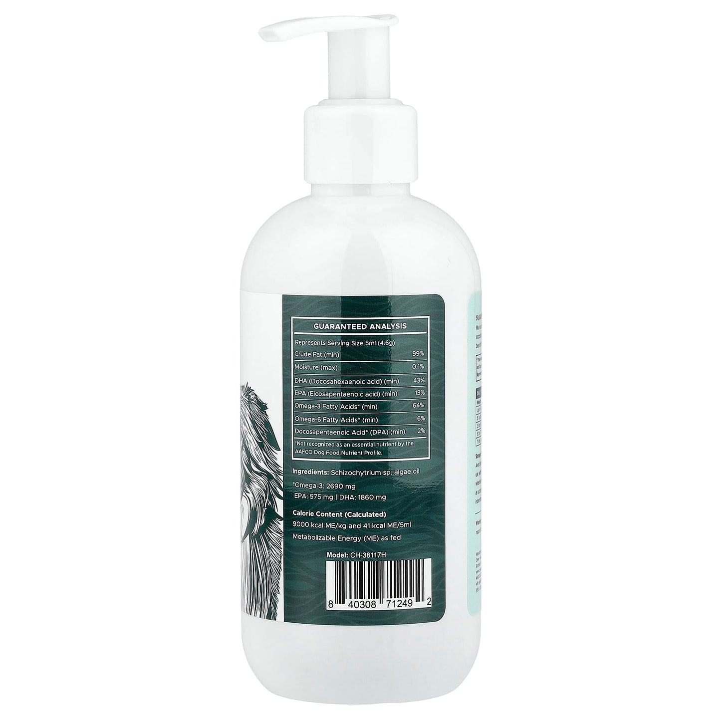 Vegan Omega-3 Algae Oil for Dogs - 8 fl oz - Image 2