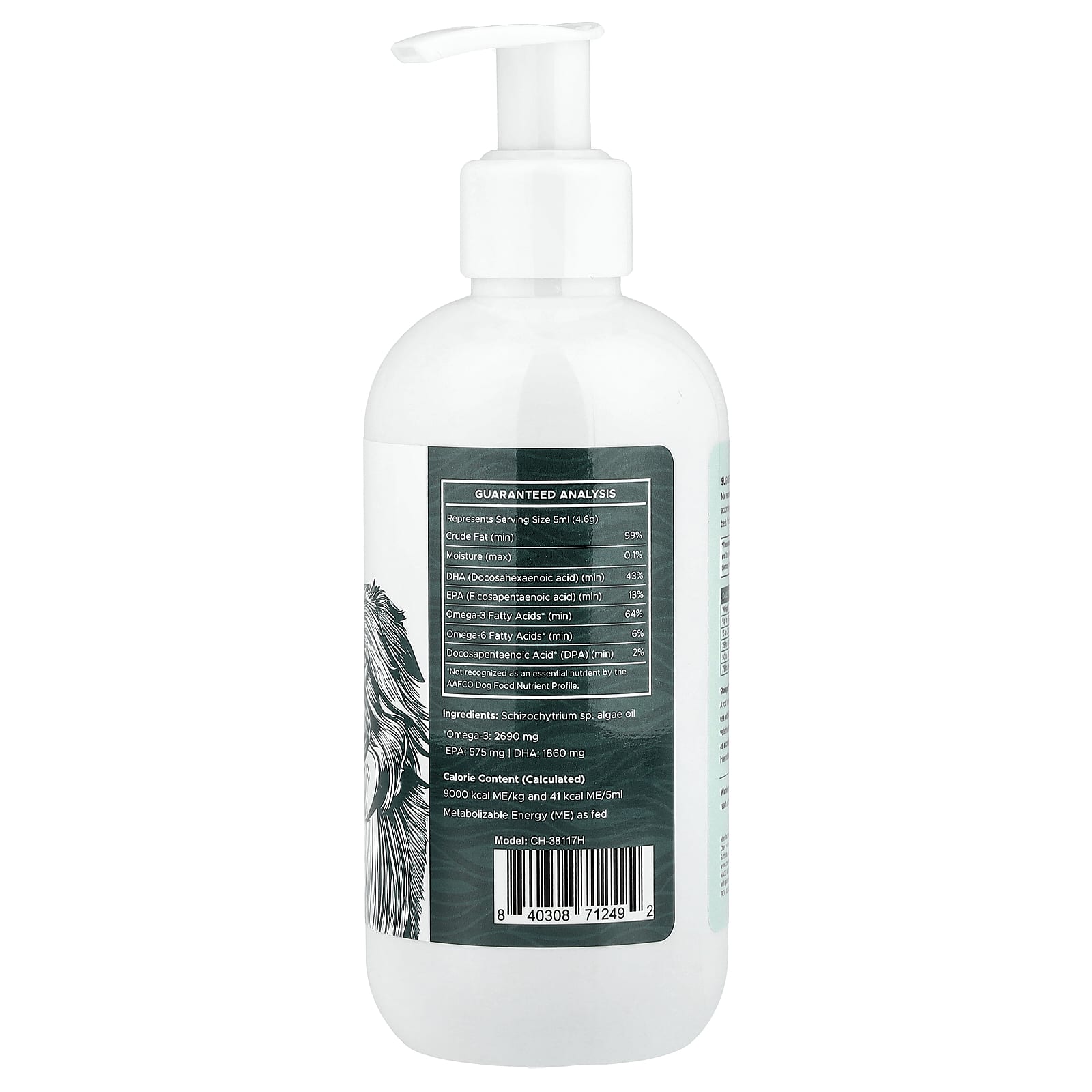 Vegan Omega-3 Algae Oil for Dogs - 8 fl oz - Image 2