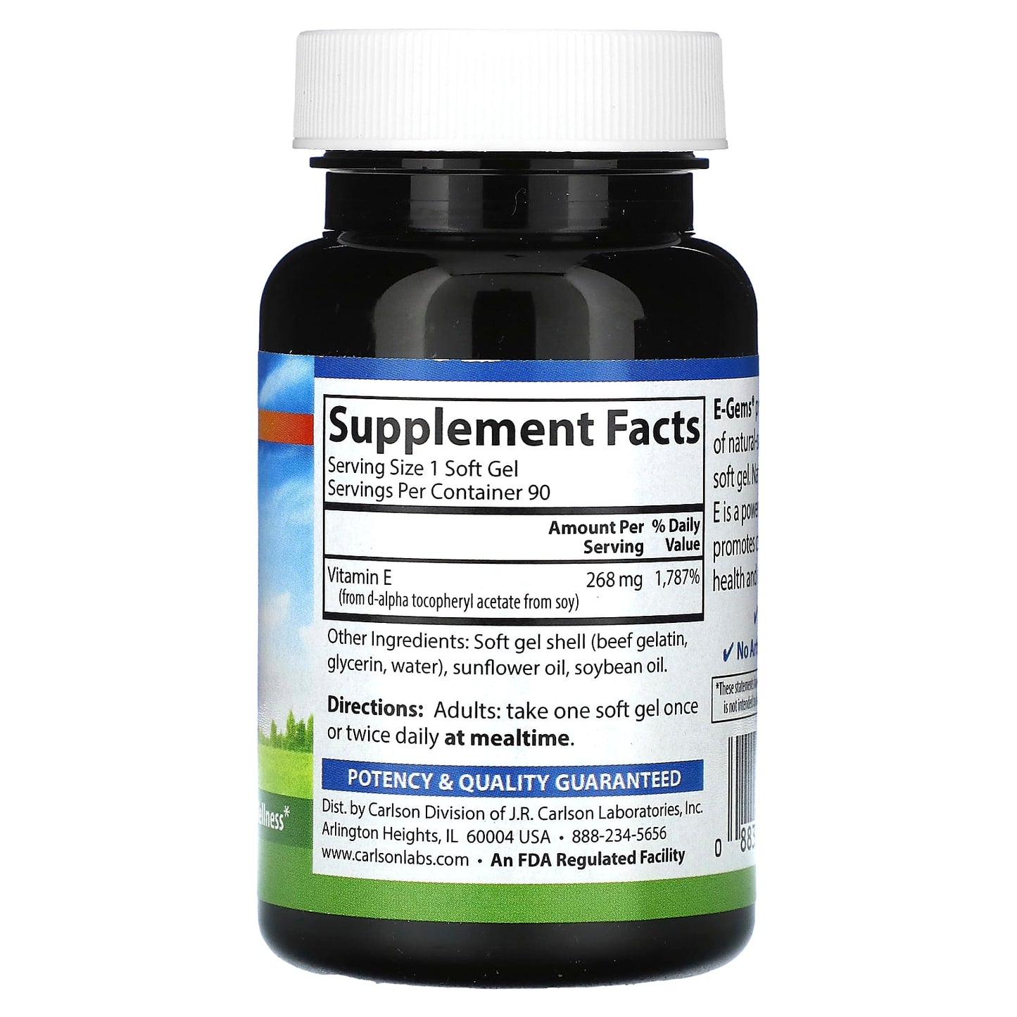 Carlson E-Gems Vitamin E Soft Gels for Heart Health - Image 2