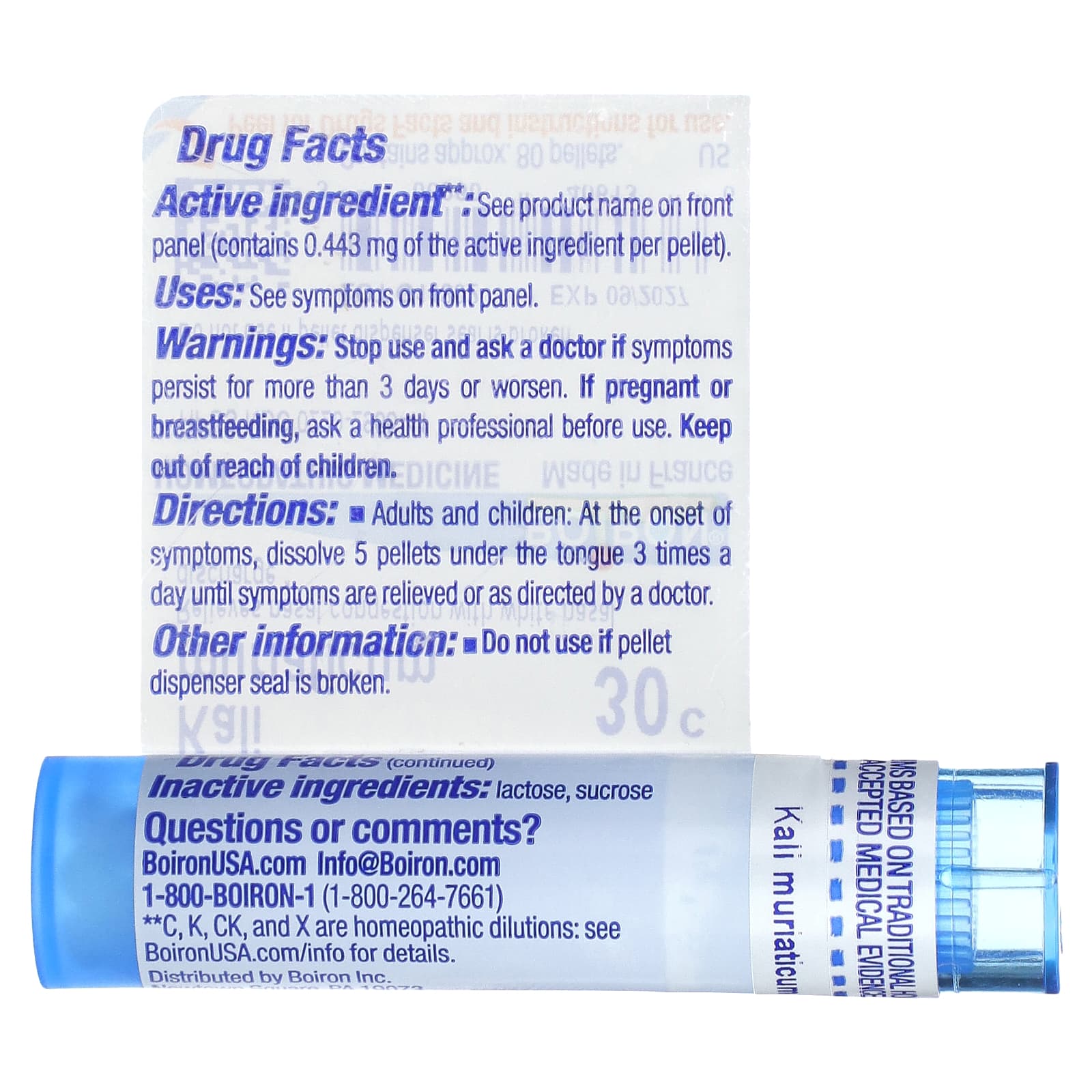 Boiron Kali Muriaticum 30C for Nasal Congestion Relief Homeopathic Medicine - Image 2
