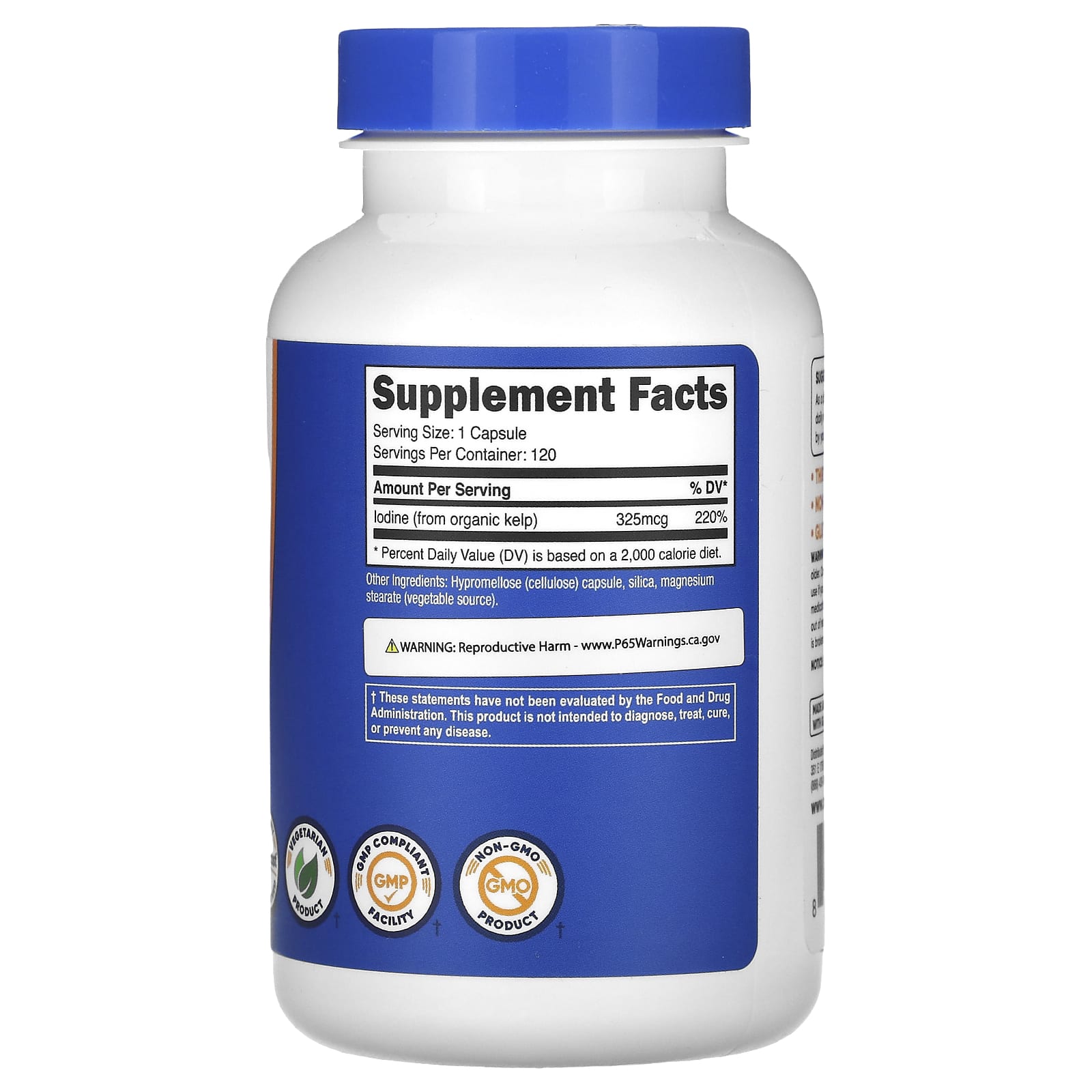 Nutricost, Iodine, 325 mcg, 120 Capsules - Image 2