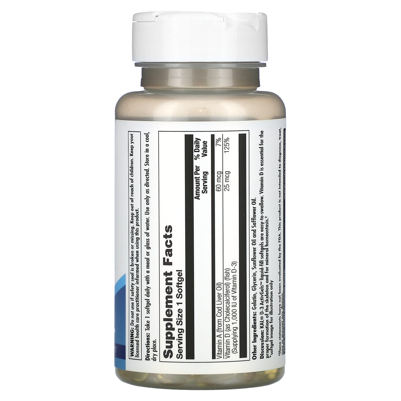 KAL, D-3, 100 SoftGels