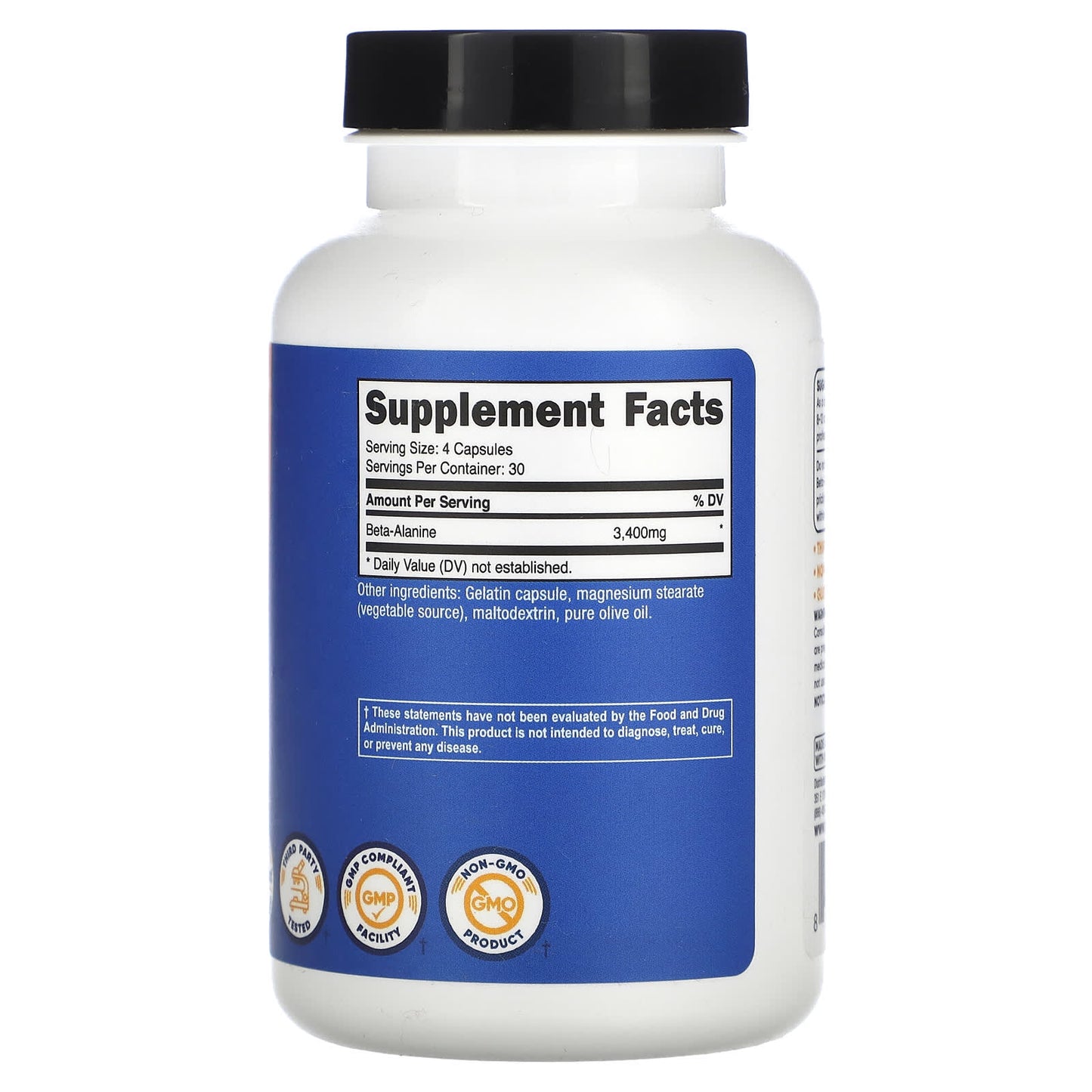 Nutricost, Beta-Alanine, 120 Capsules (850 mg per Capsule) - Image 2