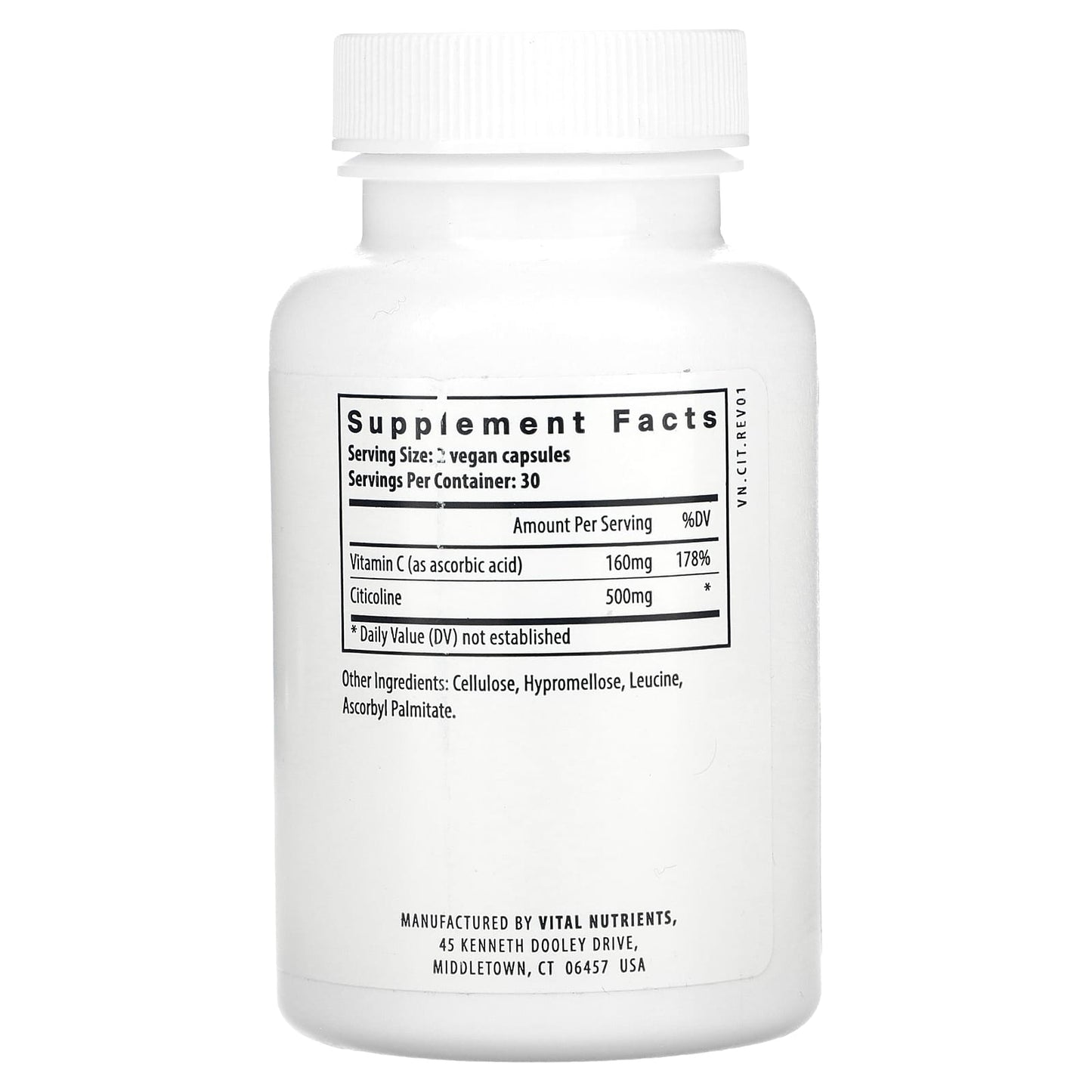 Vital Nutrients, Citicoline, 60 Vegan Capsules - Image 2