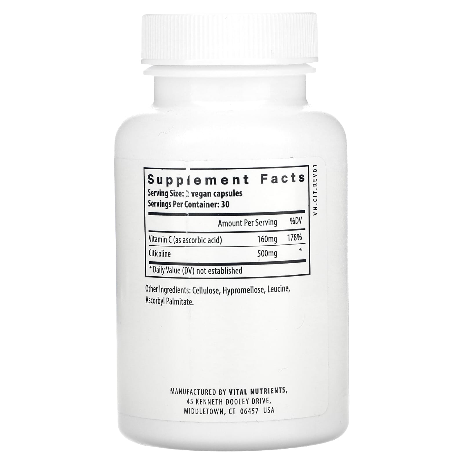 Vital Nutrients, Citicoline, 60 Vegan Capsules - Image 2