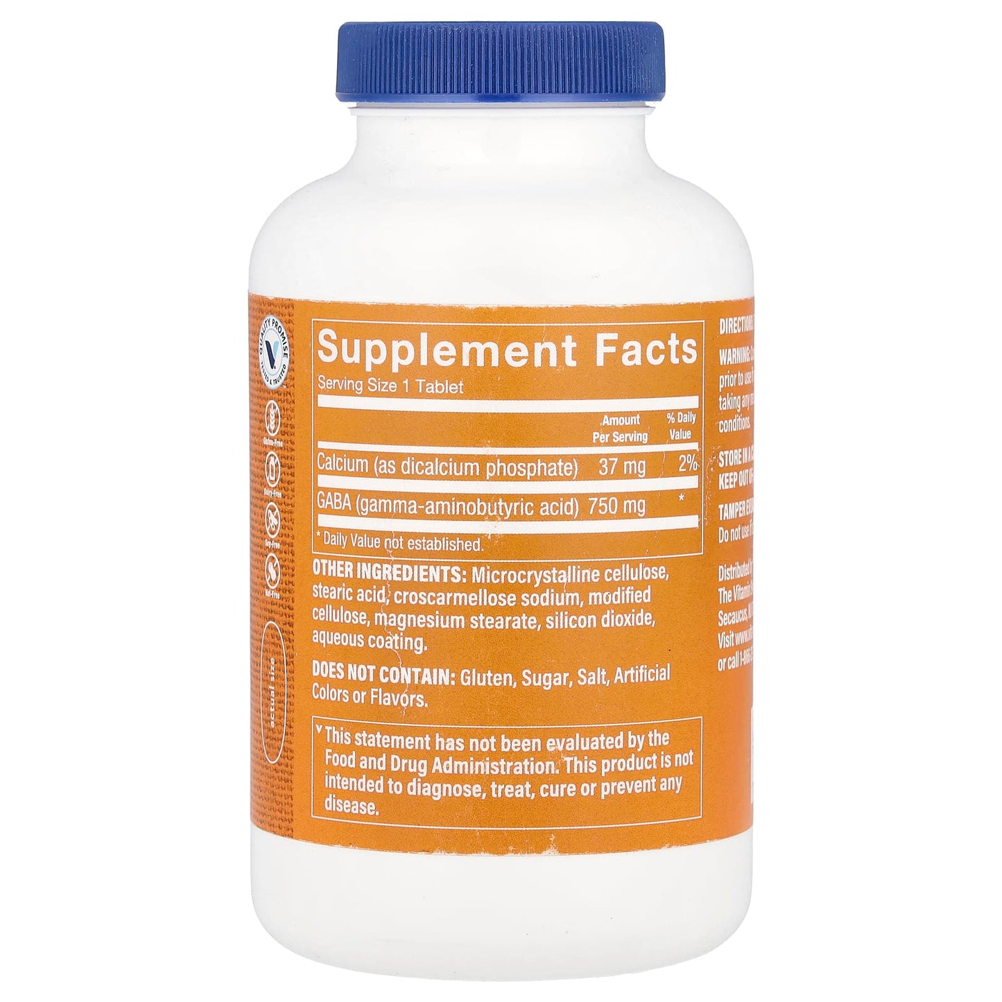 The Vitamin Shoppe, GABA, 180 Tablets