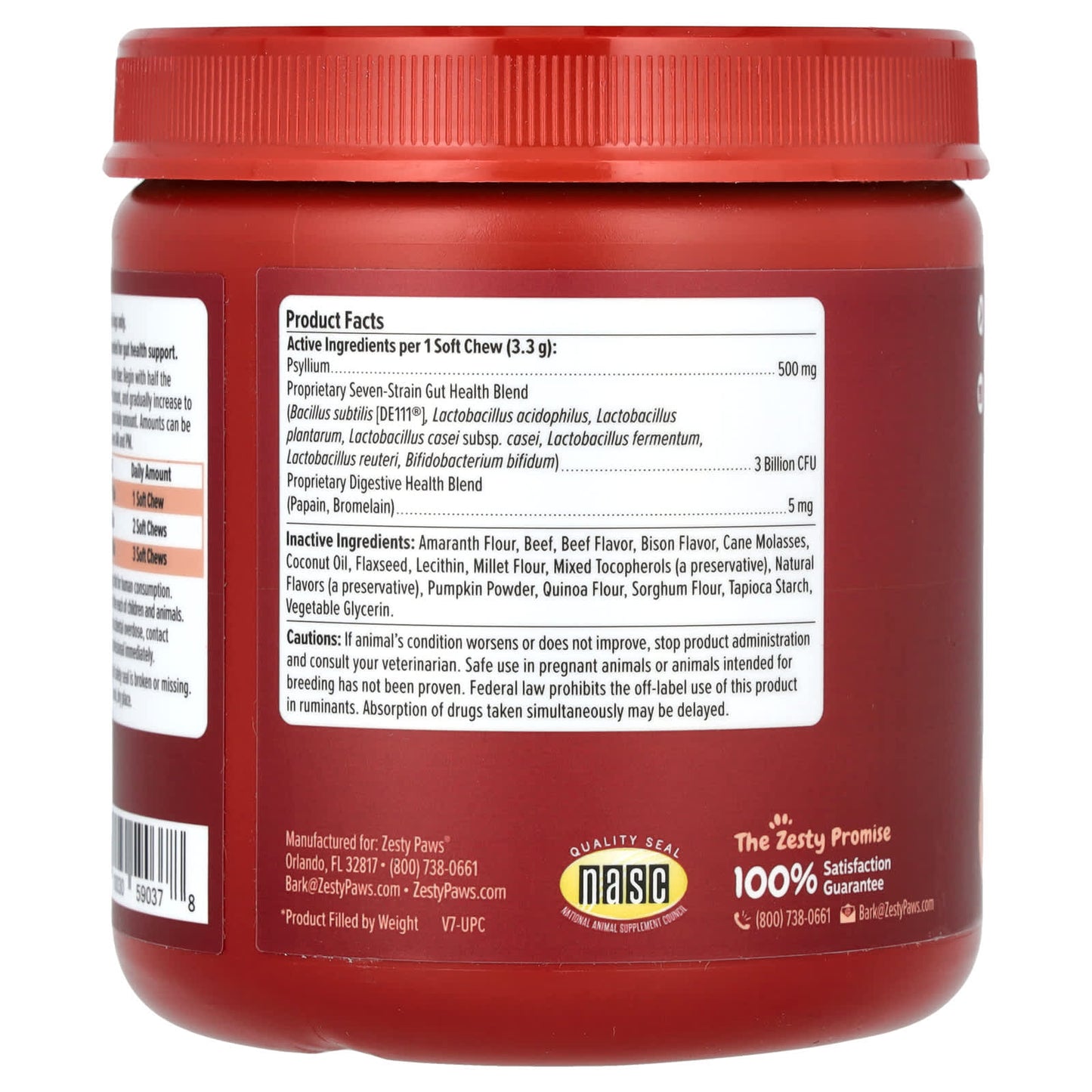 Zesty Paws, Ancient Elements, Probiotic Bites, For Dogs, All Ages, Bison, 90 Soft Chews, 10.4 oz (297 g) - Image 2