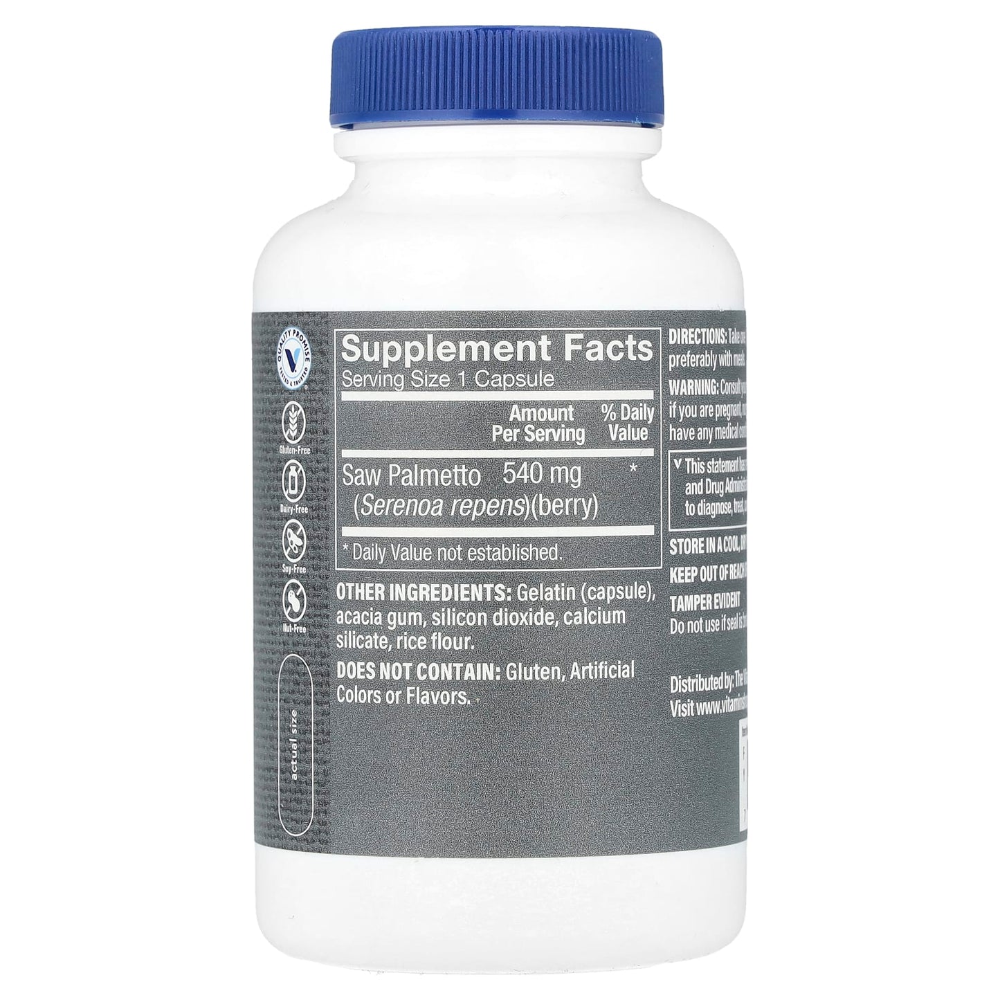 The Vitamin Shoppe, Men's Saw Palmetto Berries, 540 mg, 100 Capsules - Image 2
