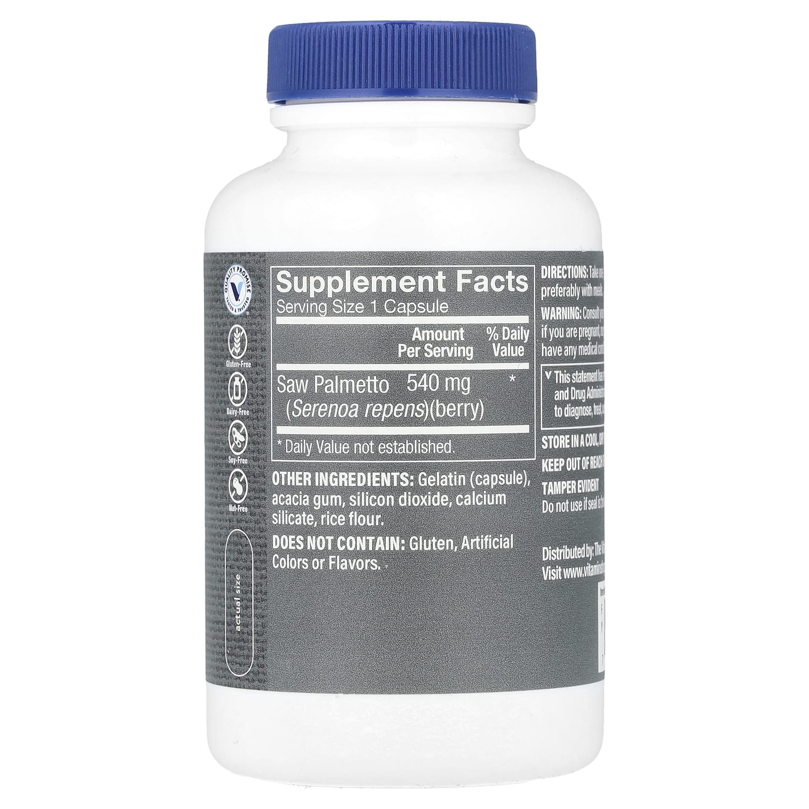 The Vitamin Shoppe, Men's Saw Palmetto Berries, 540 mg, 100 Capsules - Image 2