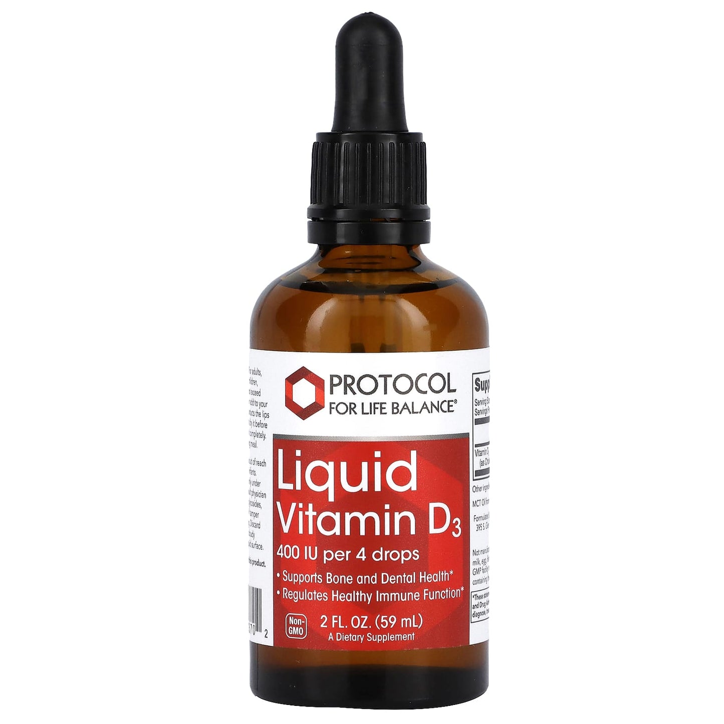 Protocol for Life Balance, Liquid Vitamin D3, 400 IU, 2 fl oz (59 ml) - Image 1