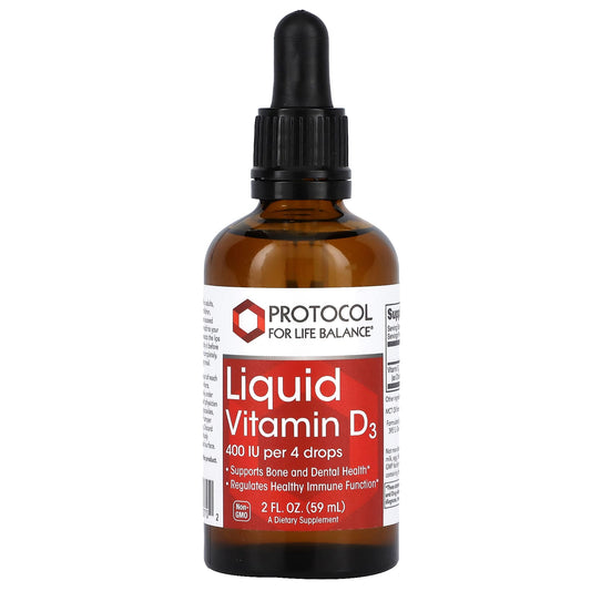 Protocol for Life Balance, Liquid Vitamin D3, 400 IU, 2 fl oz (59 ml) - Image 1