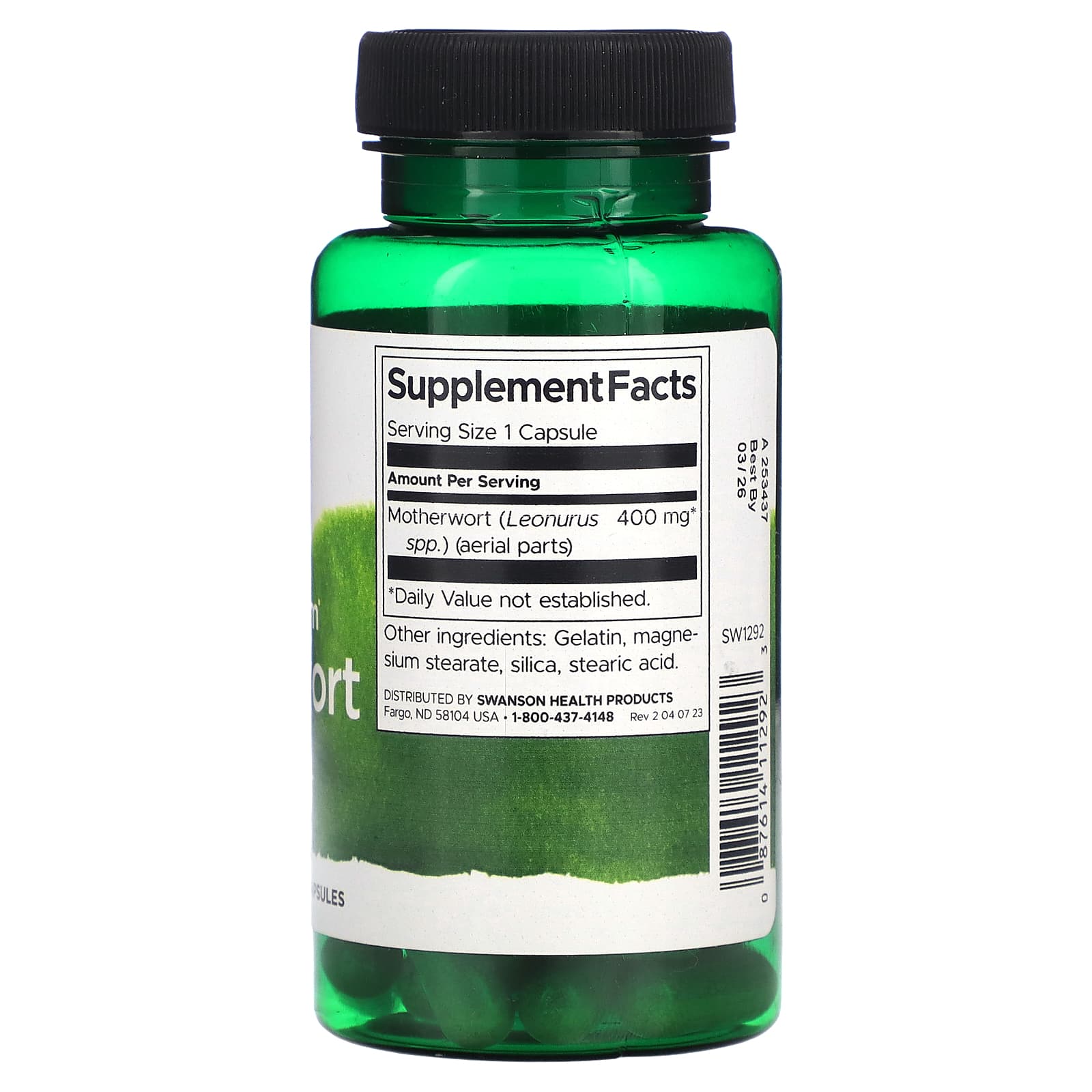 Swanson, Full Spectrum Motherwort, 400 mg , 60 Capsules - Image 2