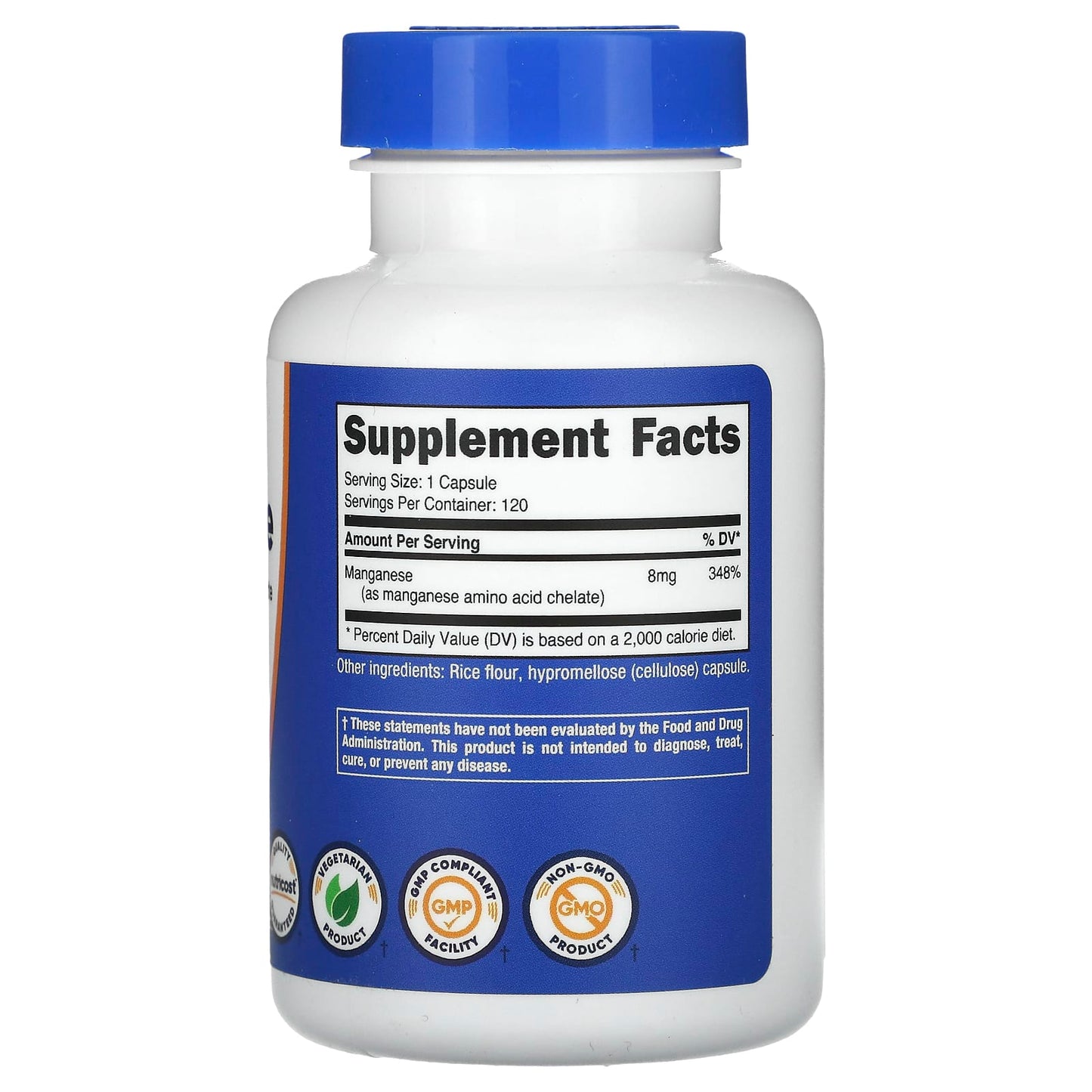 Nutricost, Manganese, 8 mg, 120 Capsules - Image 2