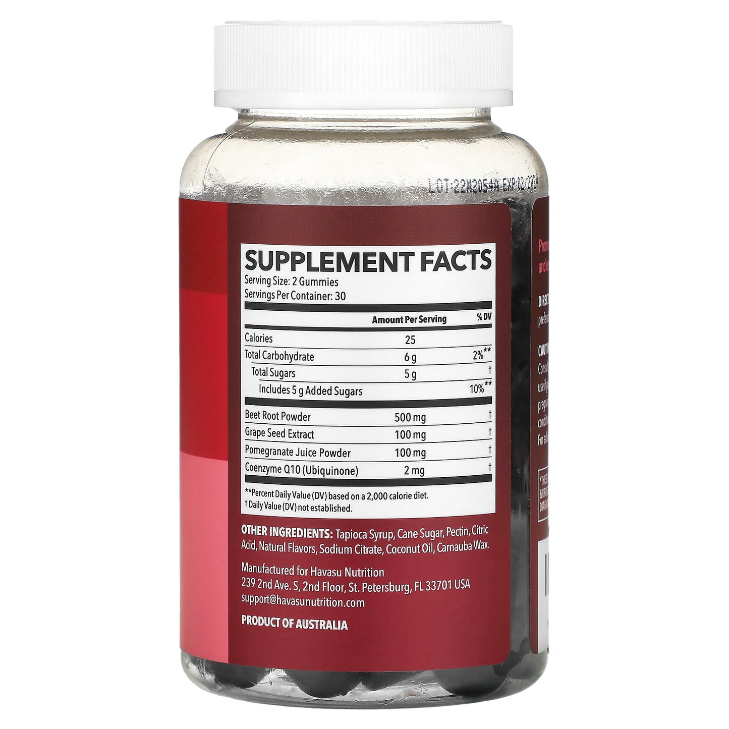 Boost Energy & Stamina with Beet Root Gummies - 60 Mixed Berry Gummies - Image 2