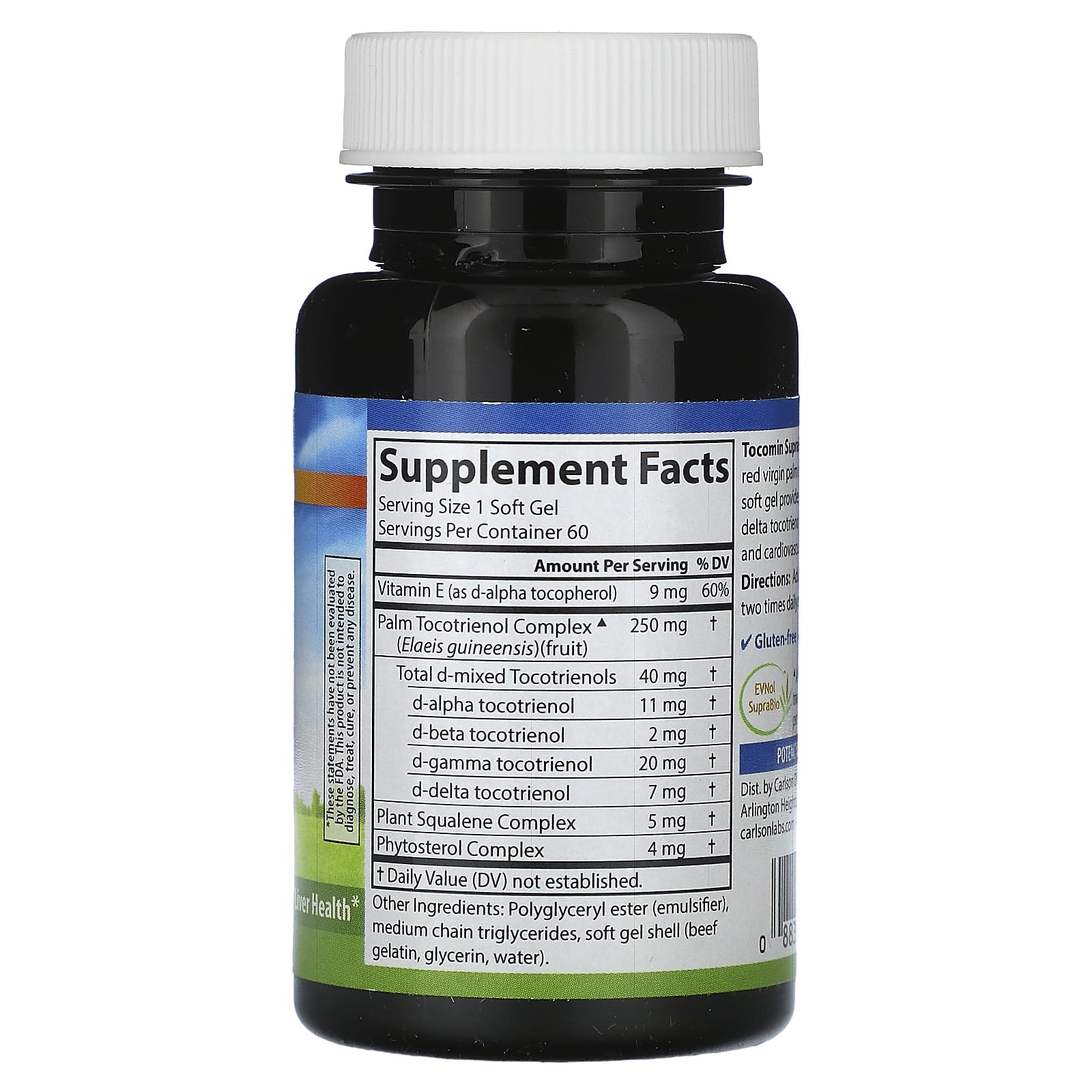 Carlson Tocomin SupraBio 60 Soft Gels for Heart Health - Image 2