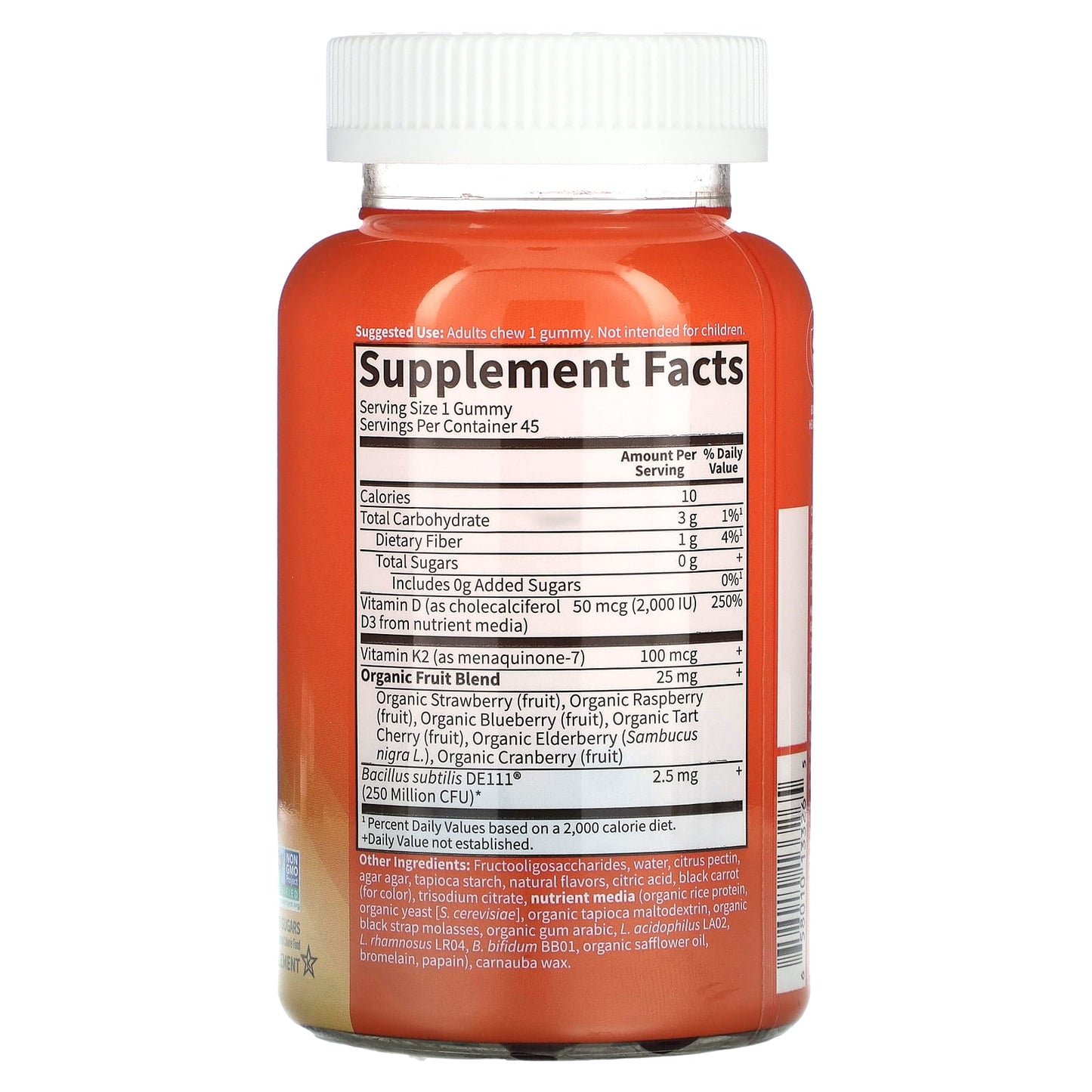 Garden of Life Vitamin Code D3 & K2 Gummies, Non-GMO Project Verified, Gluten-Free - Image 2