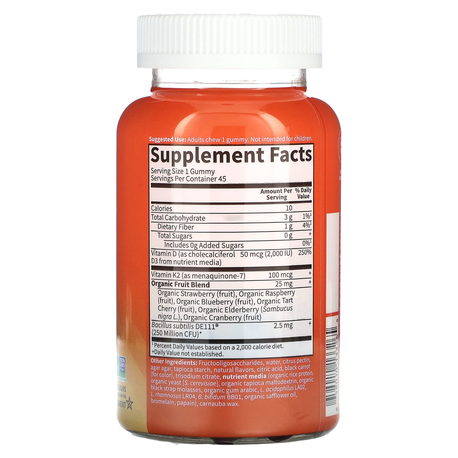 Garden of Life Vitamin Code D3 & K2 Gummies, Non-GMO Project Verified, Gluten-Free - Image 2