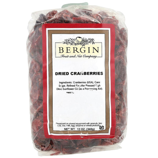 Bergin Dried Cranberries, Kosher, 12 oz (340g) for Healthy Snacking - Image 1