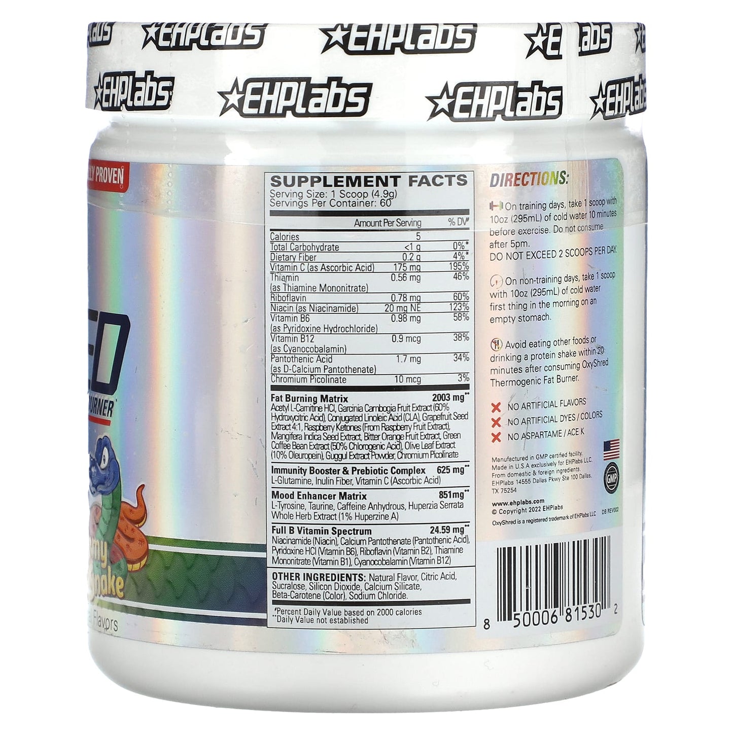 EHPlabs OxyShred Thermogenic Fat Burner, 10 oz (292g) - Boost Metabolism & Energy - Image 2