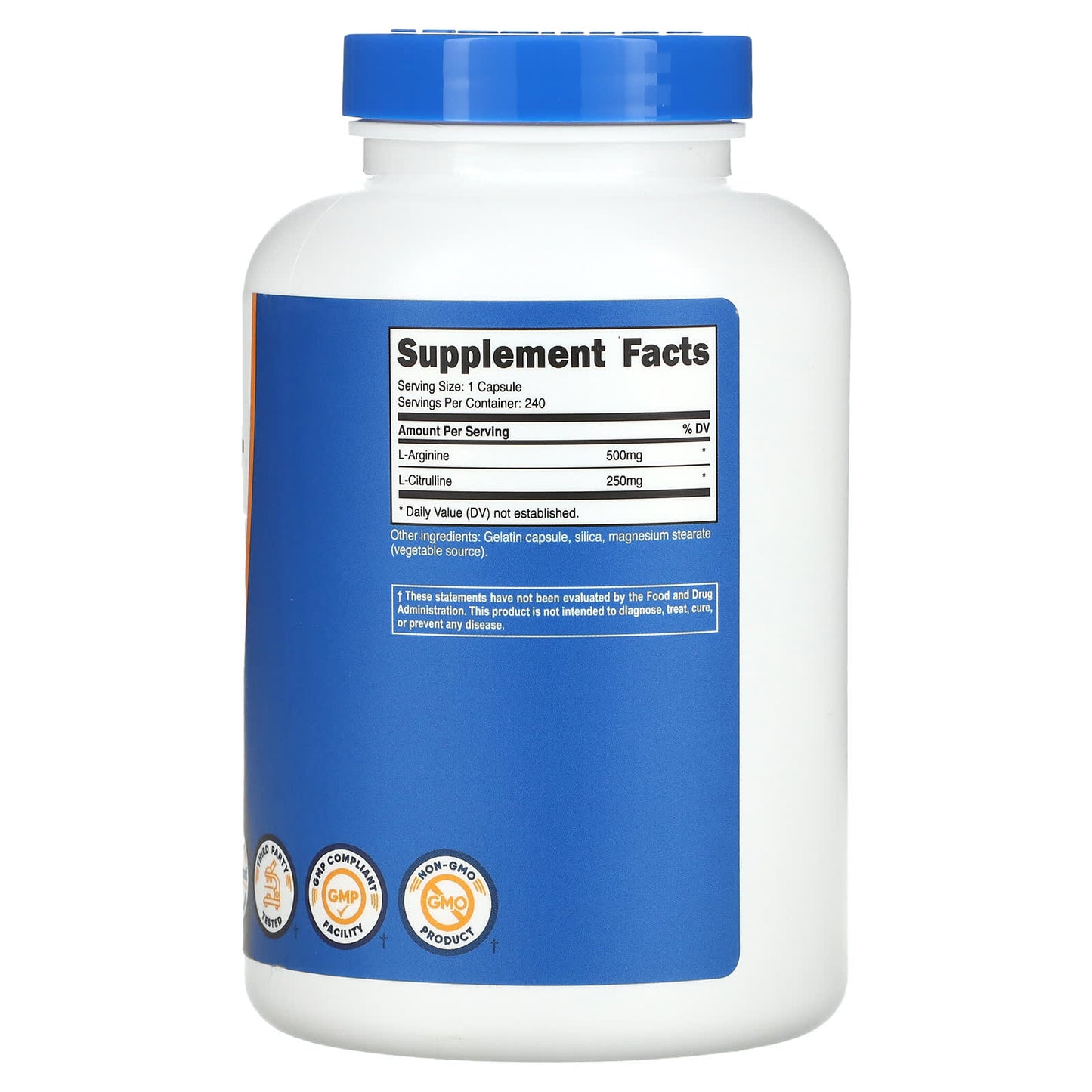 Nutricost, L-Arginine + L-Citrulline, 240 Capsules - Image 2
