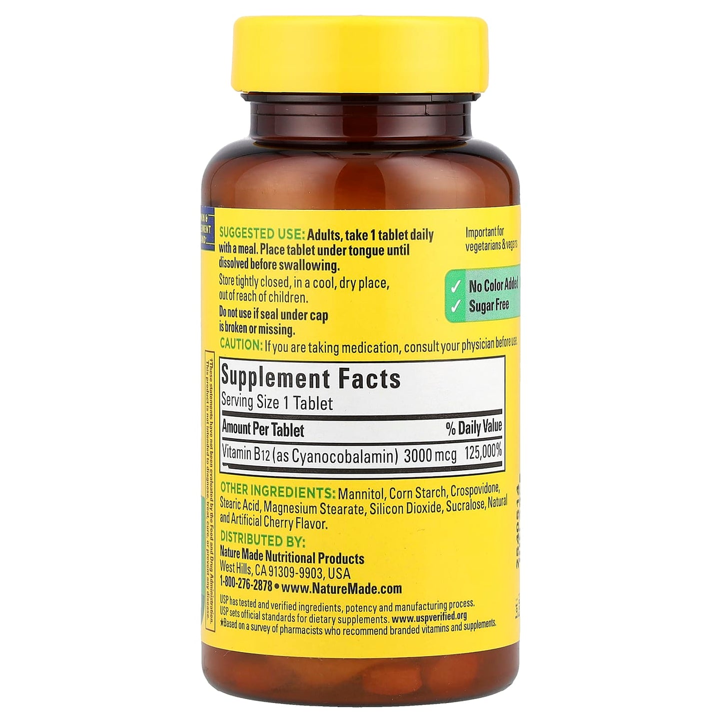 Nature Made, Vitamin B12, Fast Dissolve, Cherry, 3,000 mcg, 40 Tablets - Image 2