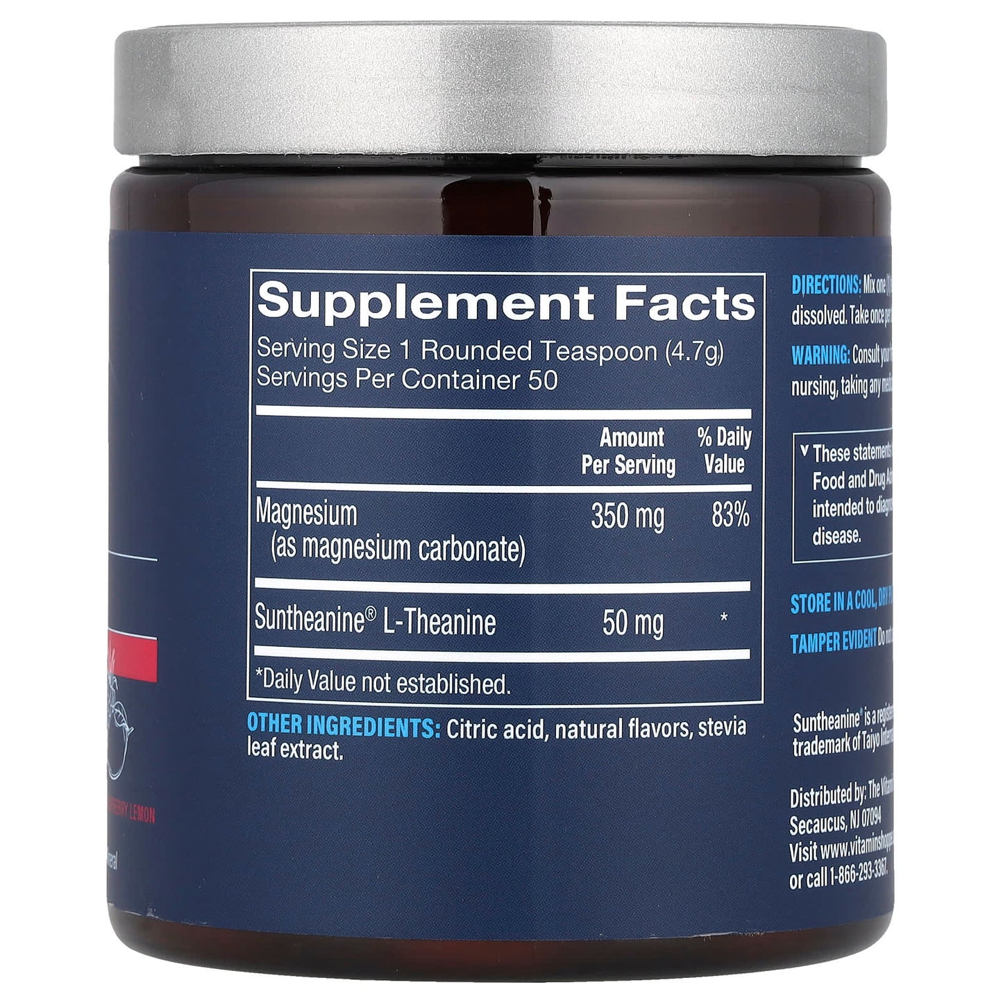 Vthrive, Magnesium Relax, Raspberry Lemon, 8.5 oz (235 g) - Image 2