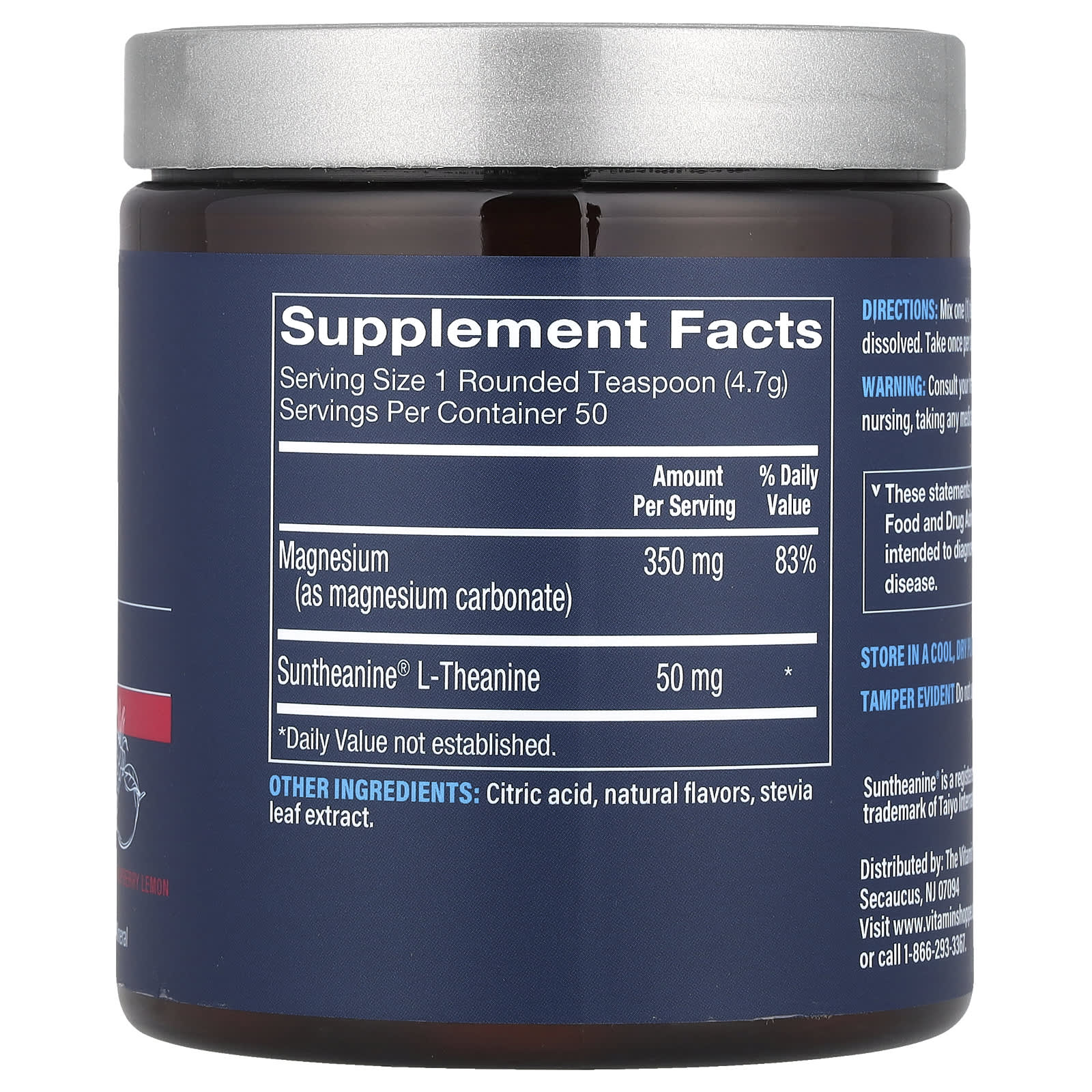 Vthrive, Magnesium Relax, Raspberry Lemon, 8.5 oz (235 g) - Image 2