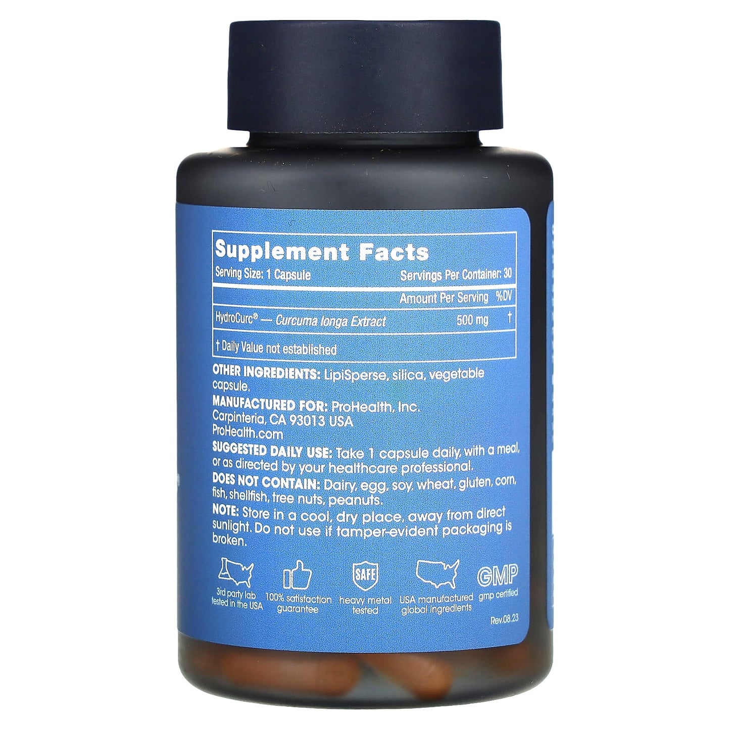 ProHealth Longevity, Hydrocurc®, 500 mg, 30 Capsules - Image 2