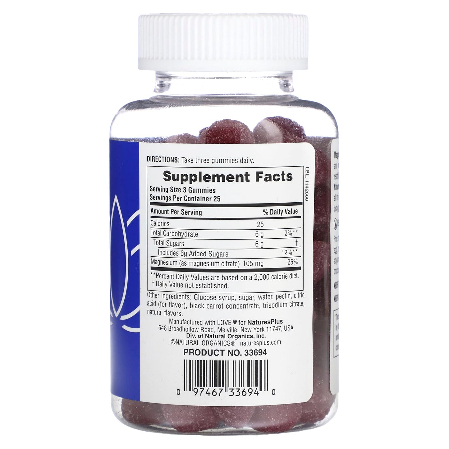 NaturesPlus, Magnesium Citrate, Raspberry, 75 Gummies (35 mg per Gummy) - Image 2