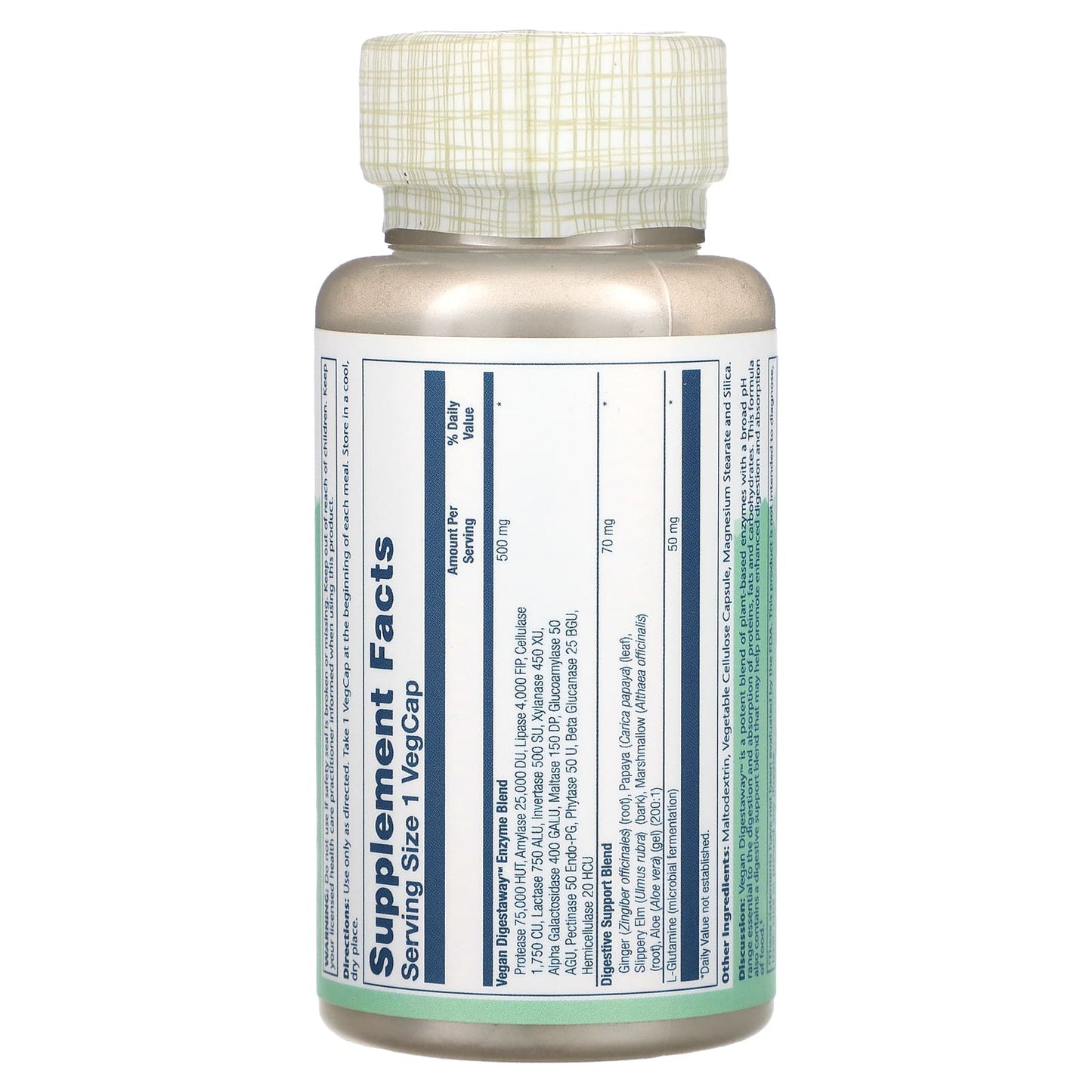 Solaray, Vegan Digestaway, Maximum Potency, 60 VegCaps - Image 2