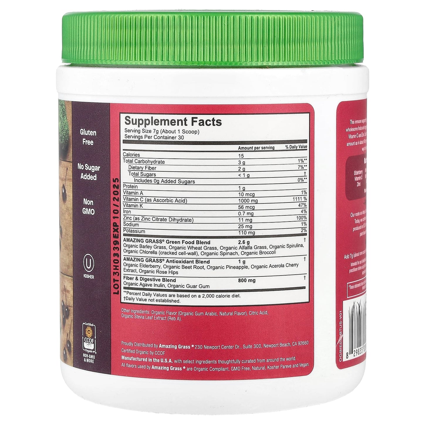 Elderberry Immunity Boost with 7 Nutritious Greens by Amazing Grass - Image 2