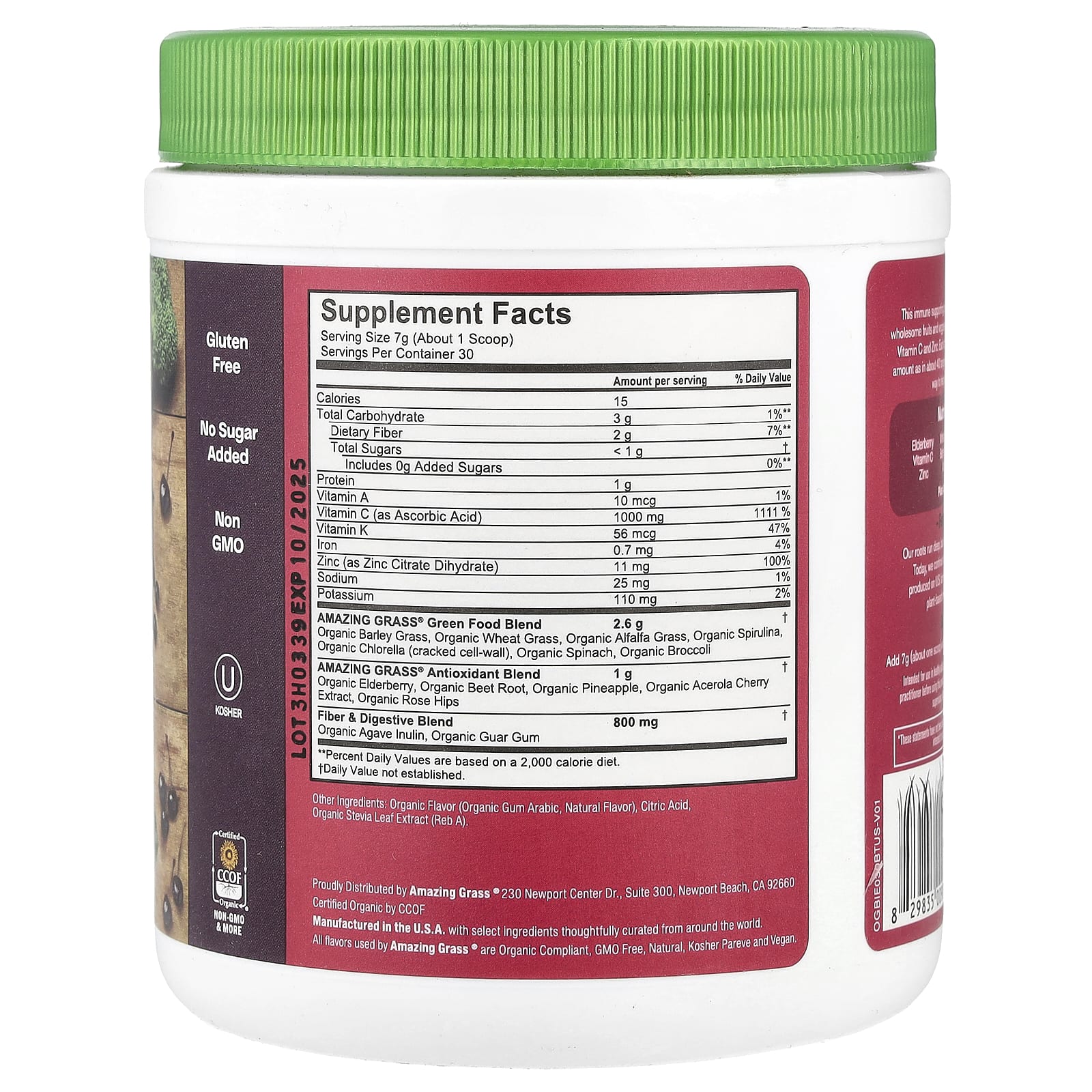 Elderberry Immunity Boost with 7 Nutritious Greens by Amazing Grass - Image 2