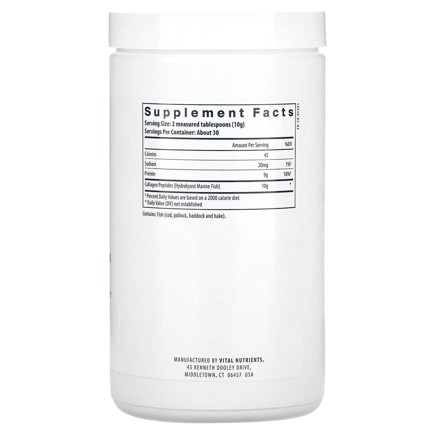 Vital Nutrients, Marine Collagen Wild-Caught, Type I & III, 10.58 oz (300 g) - Image 2