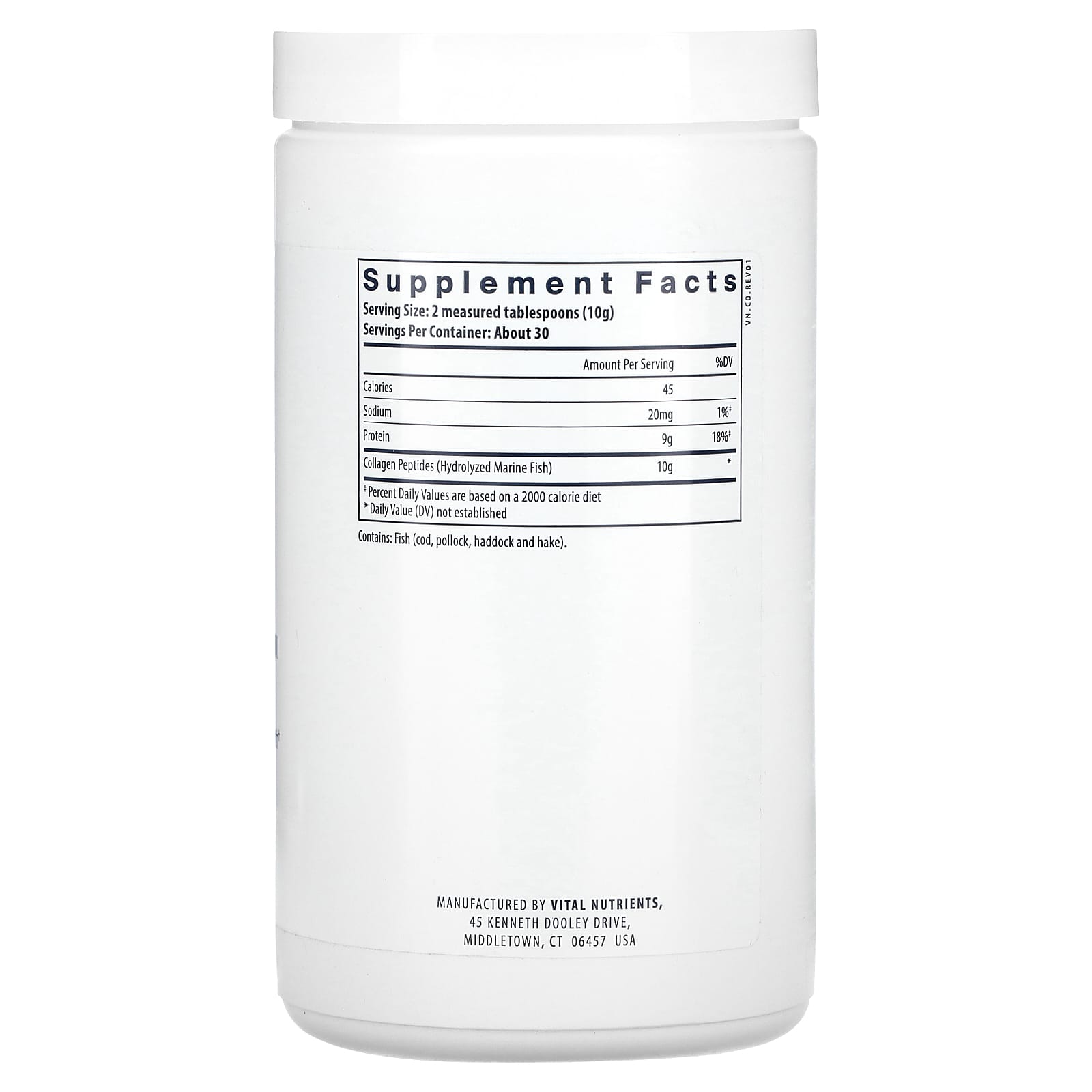 Vital Nutrients, Marine Collagen Wild-Caught, Type I & III, 10.58 oz (300 g) - Image 2