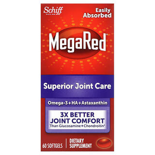 Schiff MegaRed Superior Joint Care, 60 Softgels | Omega-3 & HA