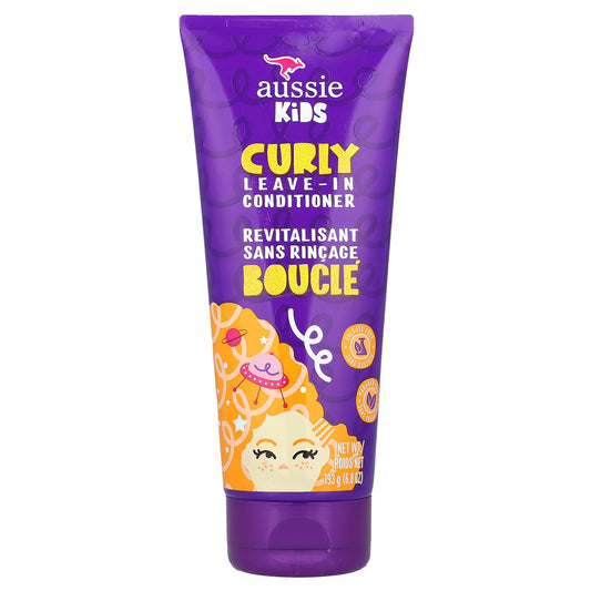 Aussie Kids Curly Leave-In Conditioner for Kids' Hair, Sulfate Free & Cruelty Free - Image 1