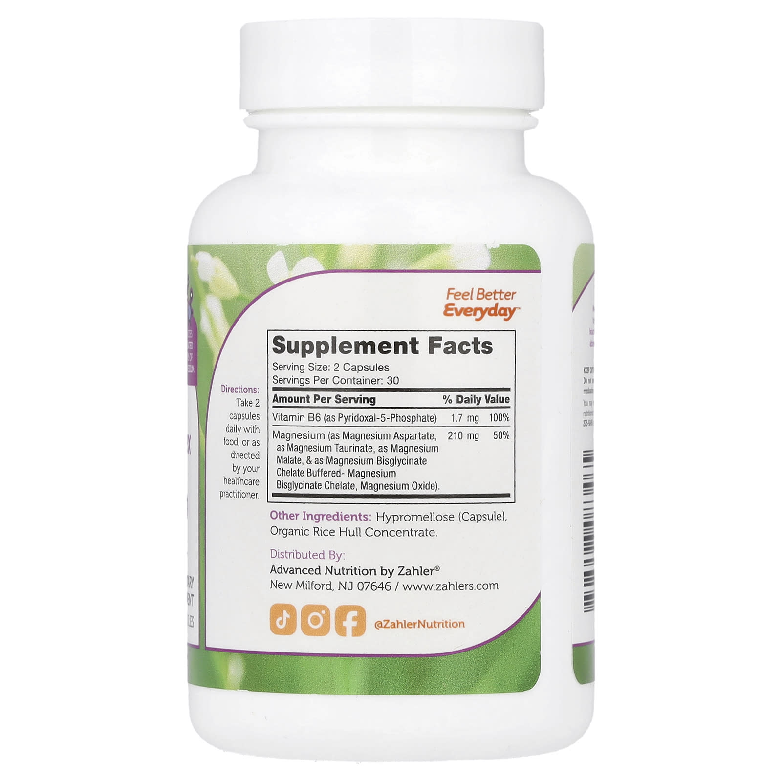 Zahler, Magnesium Complex, 60 Capsules - Image 2