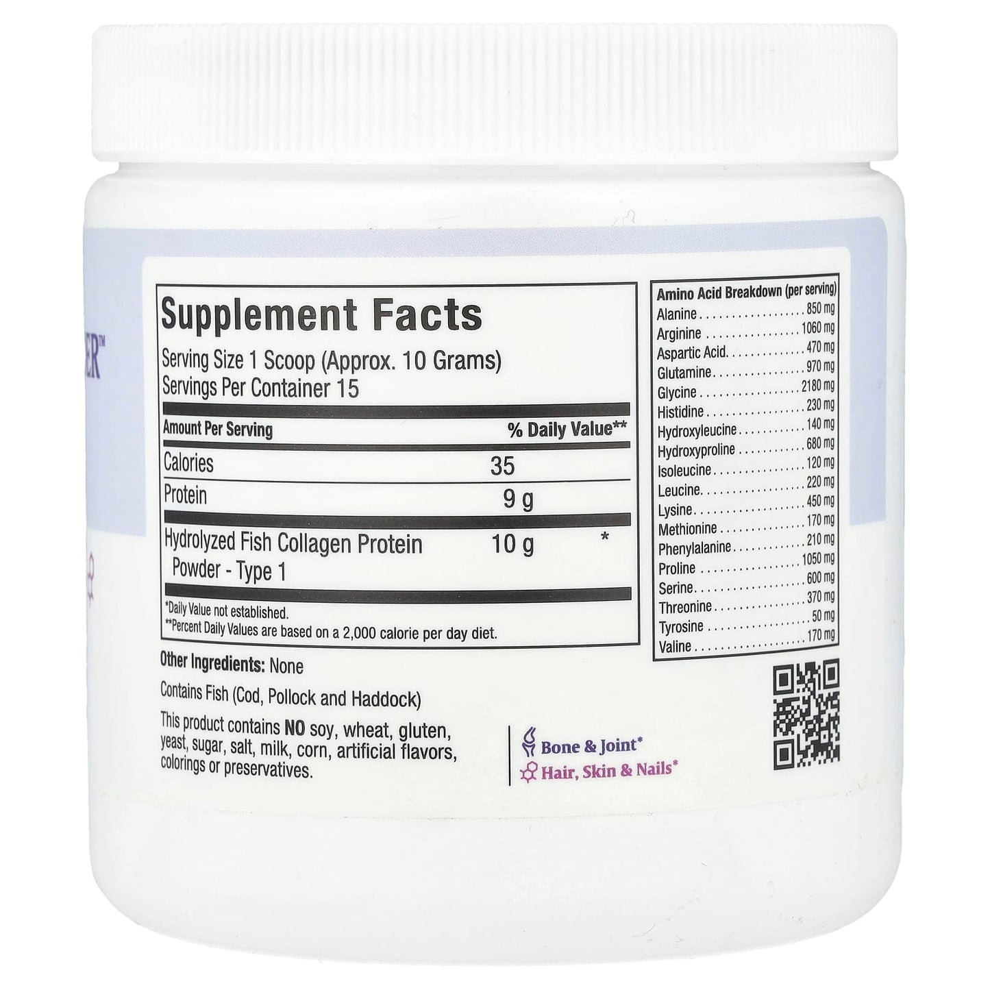 Maxi Health, Hydrolyzed Fish Collagen Powder™, 5.46 oz (155 g) - Image 2