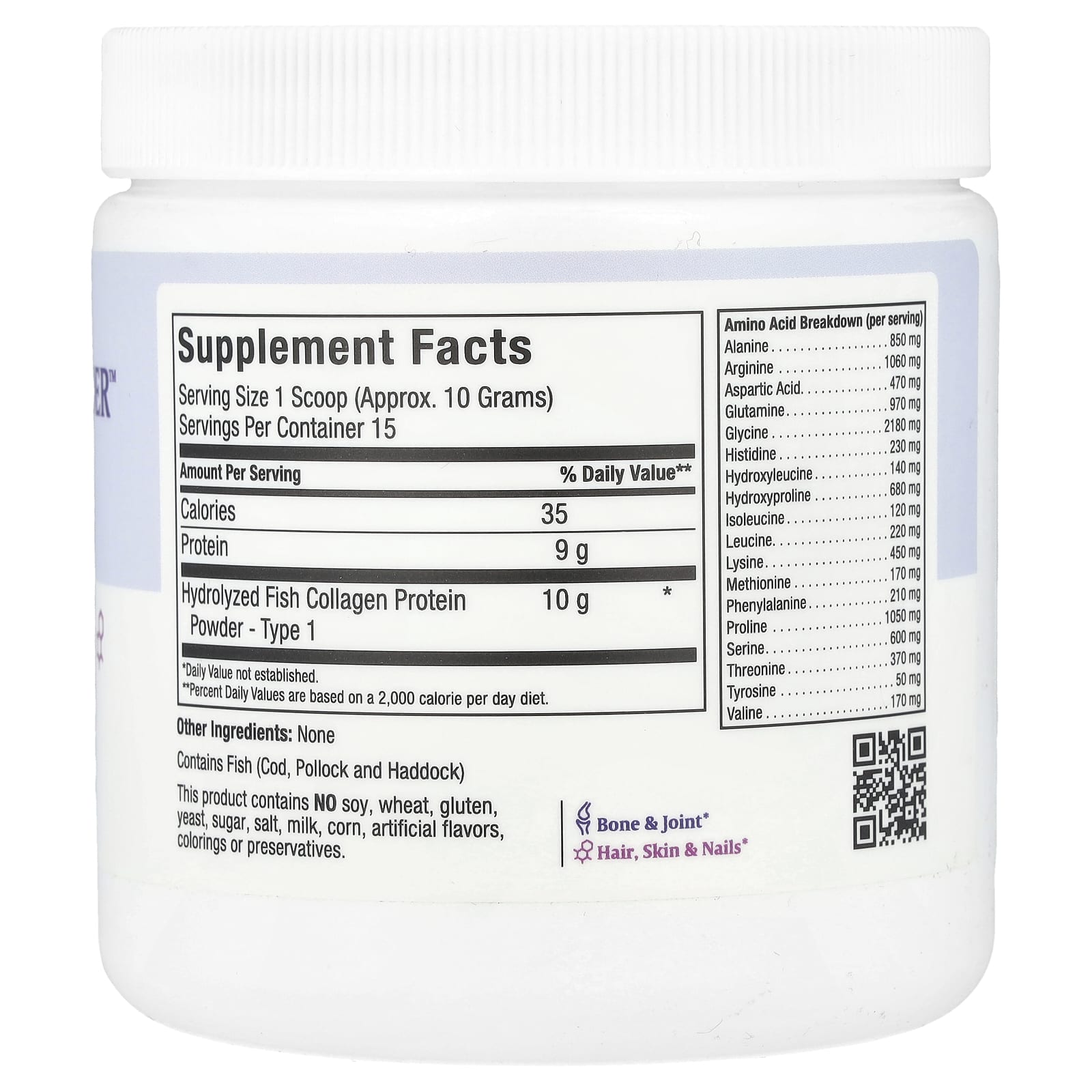Maxi Health, Hydrolyzed Fish Collagen Powder™, 5.46 oz (155 g) - Image 2