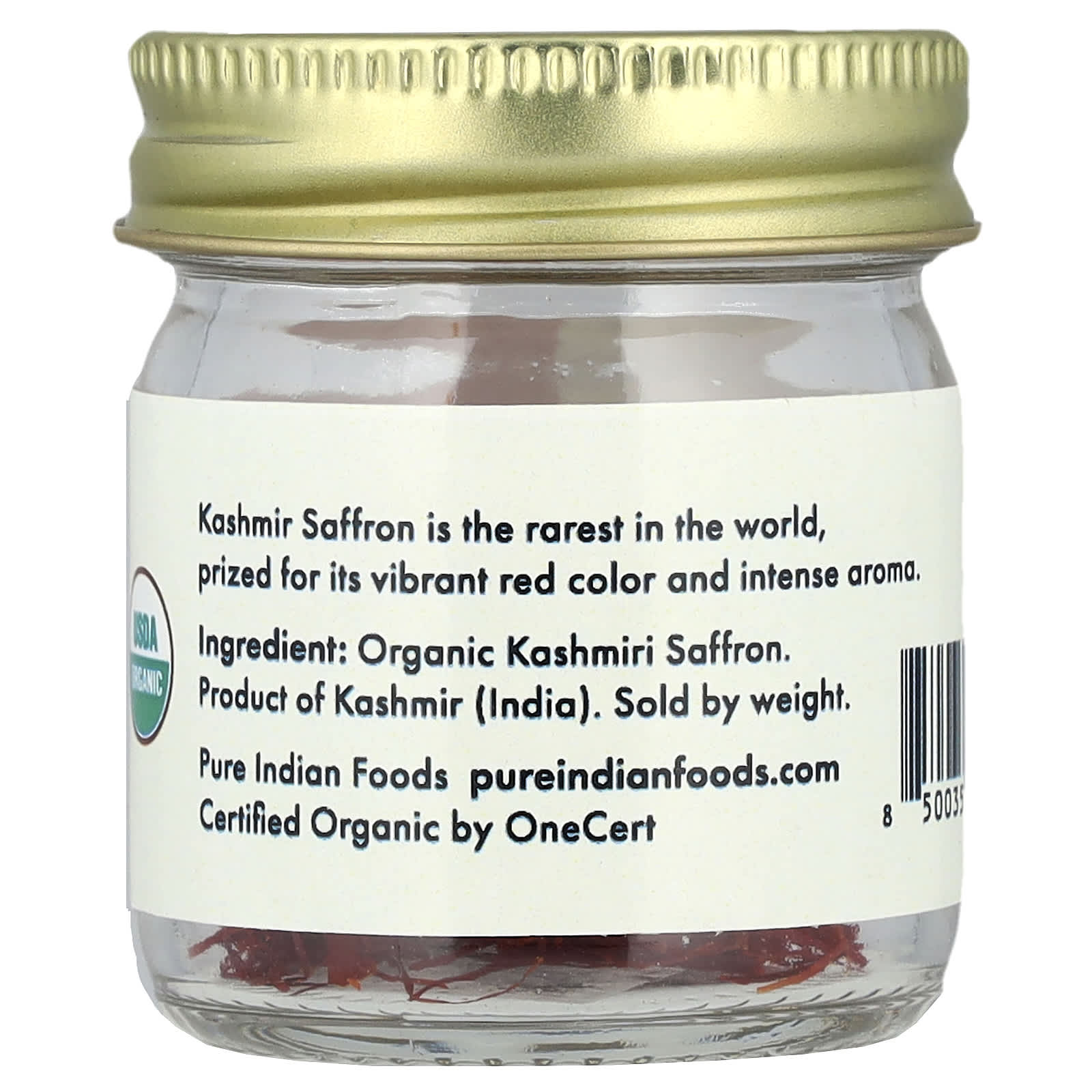 Pure Indian Foods, Organic Kashmiri Saffron , 1 g - Image 2