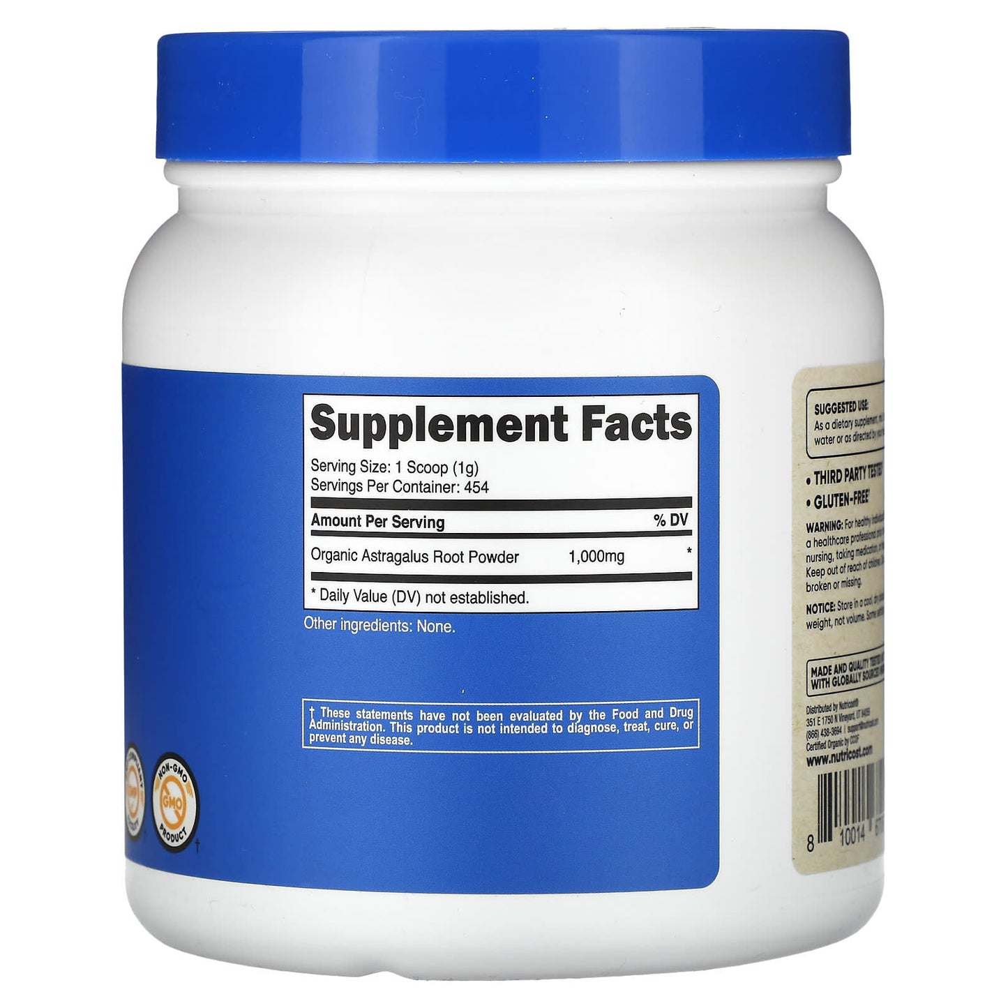 Nutricost, Organic Astragalus Root Powder, Unflavored, 16 oz (454 g) - Image 2