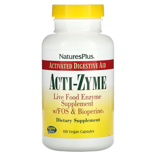 NaturesPlus, Acti-Zyme, 180 Vegan Capsules - Image 1