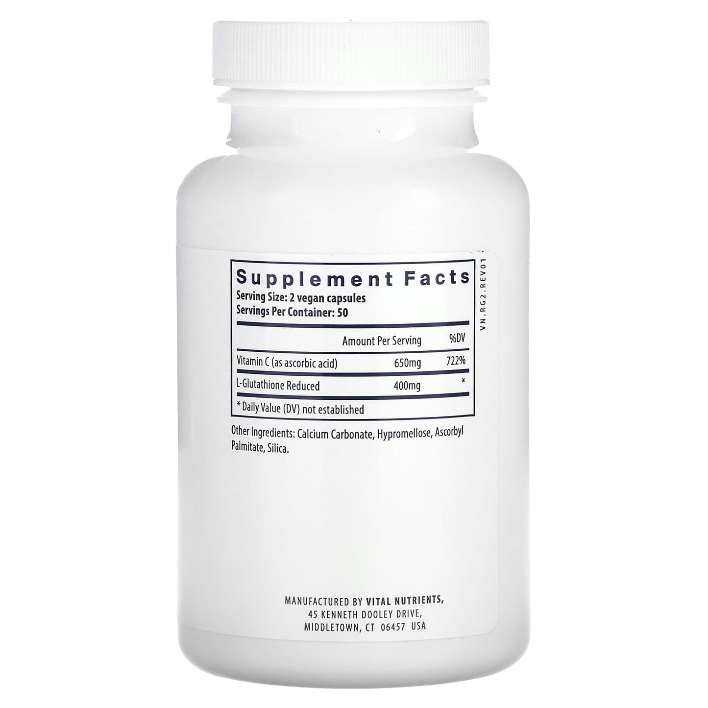 Vital Nutrients, Glutathione, 100 Vegan Capsules - Image 2