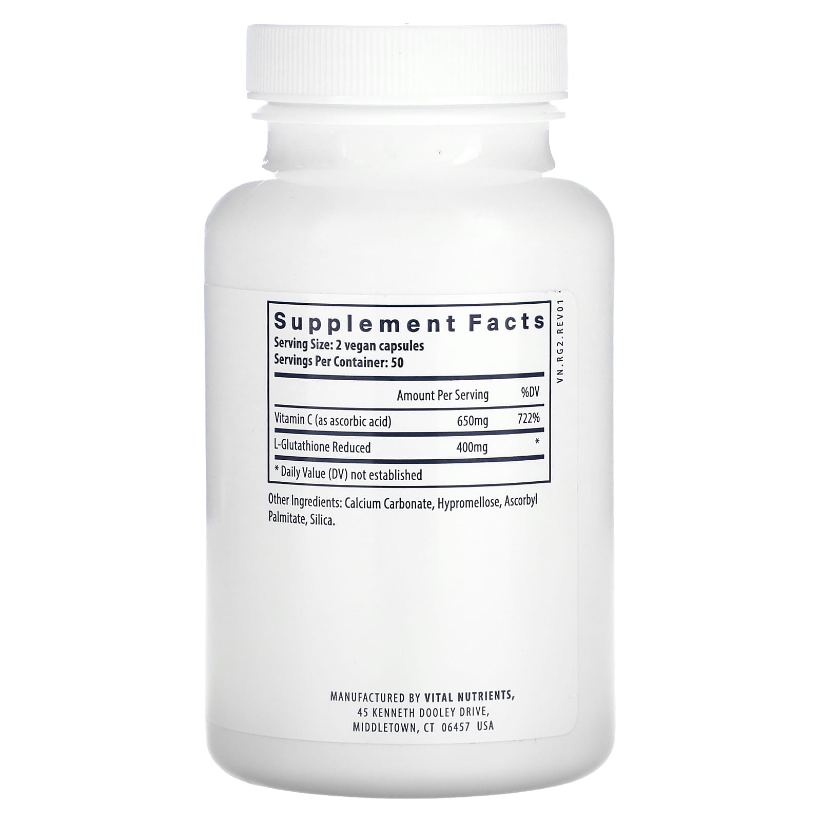 Vital Nutrients, Glutathione, 100 Vegan Capsules - Image 2