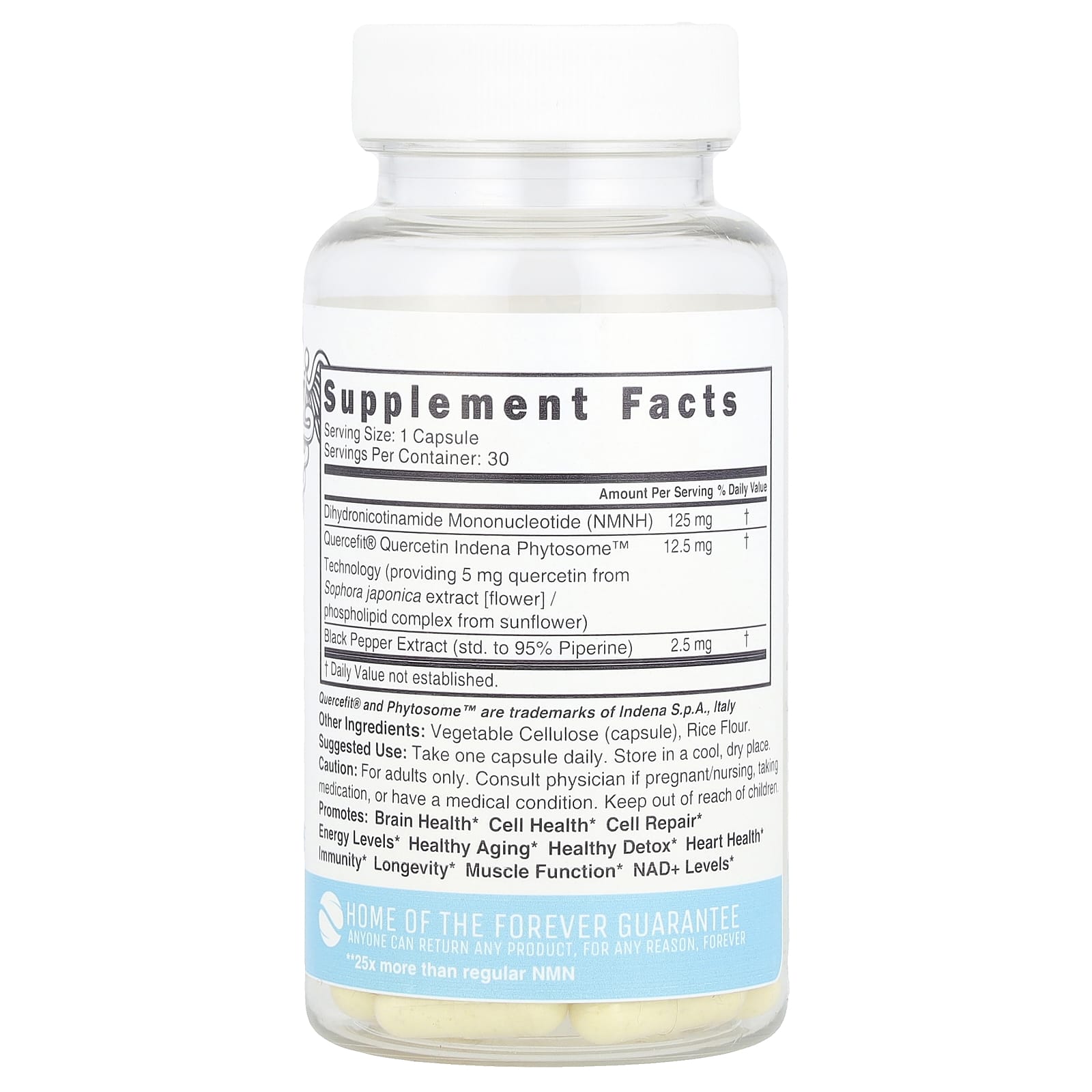 Nutri, NMNH, Extra Strength, 125 mg, 30 Vegan Capsules - Image 2