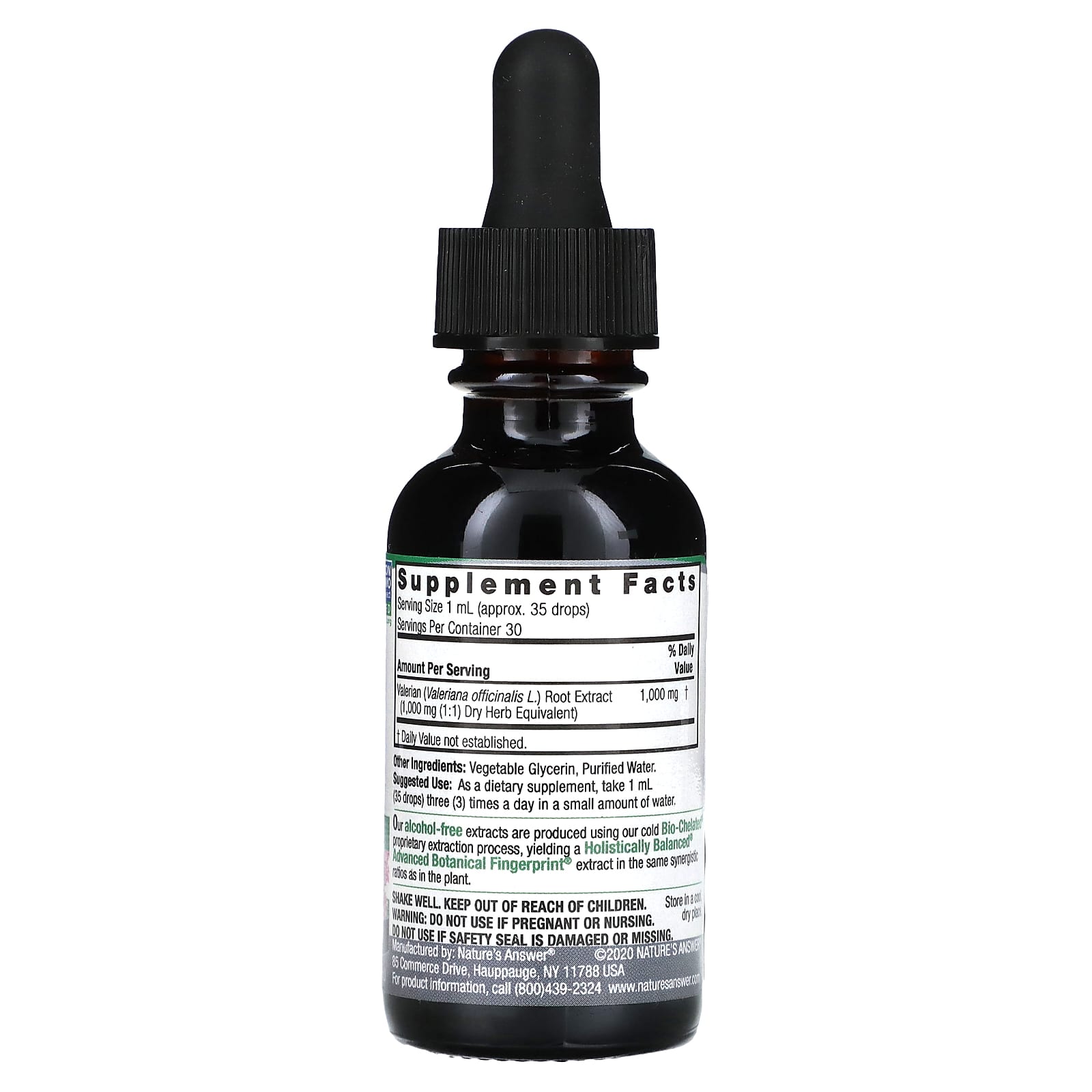 Nature's Answer, Valerian Root, Alcohol Free, 1,000 mg, 1 fl oz (30 ml) - Image 2