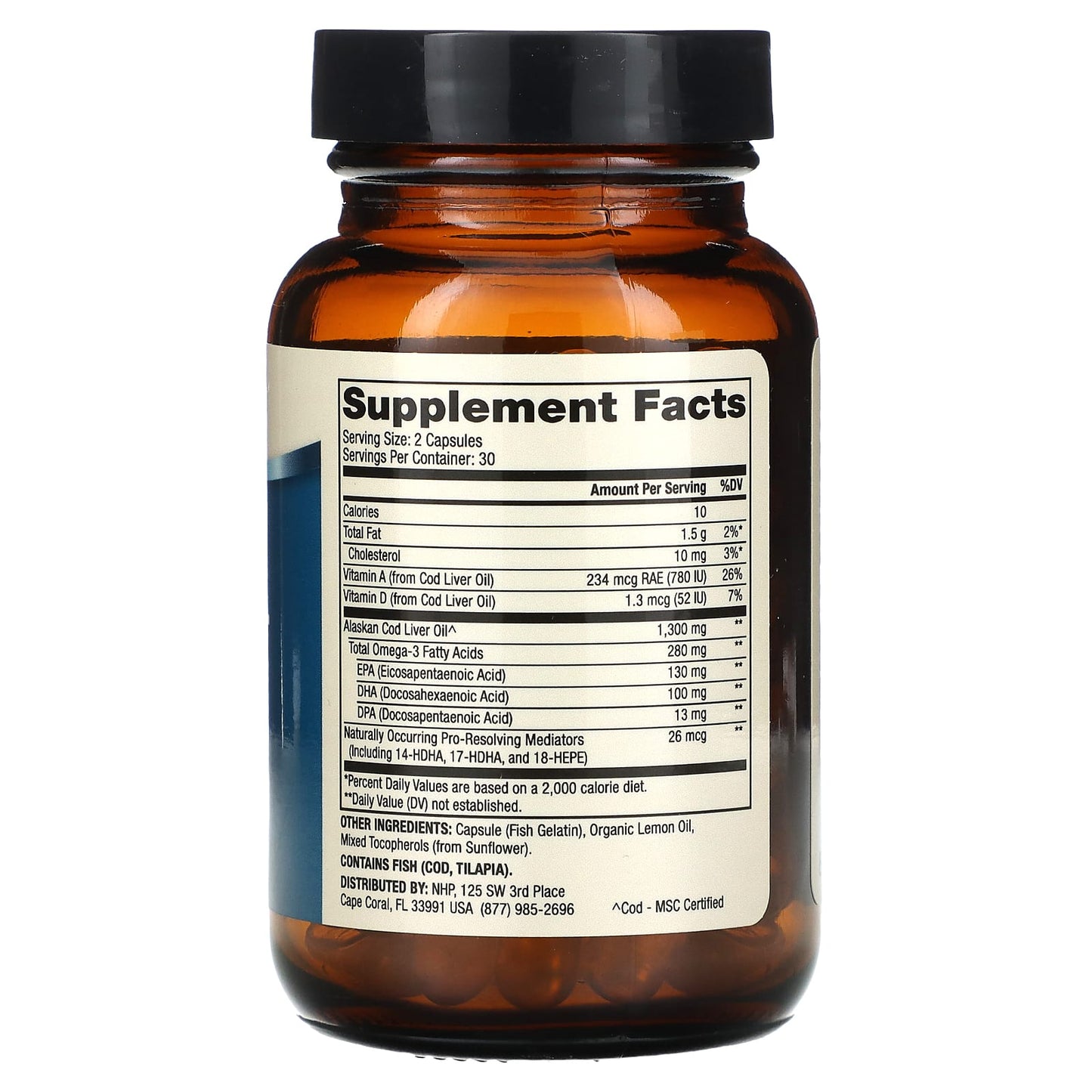 Dr. Mercola, Wild Alaskan Cod Liver Oil, 1,300 mg, 60 Capsules (650 mg per Capsule)